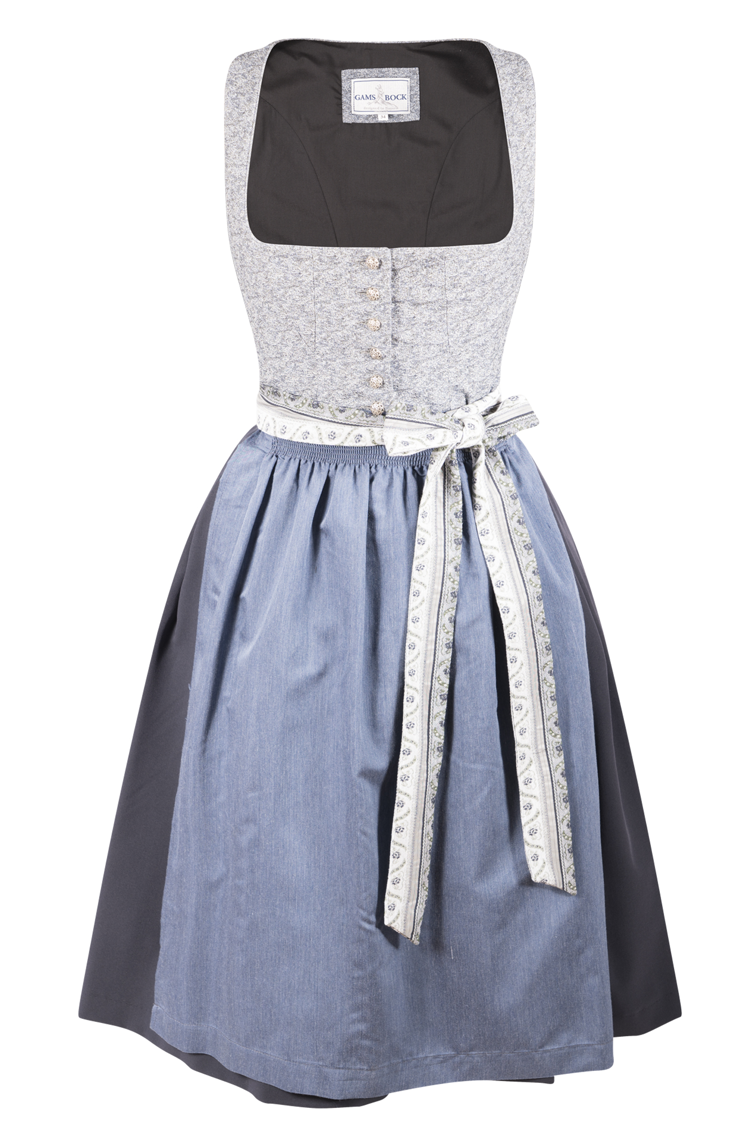 3097-1756-bl6-23-08-09-Di_01466 Gamsbock Dirndl in verschiedenen Blautönen