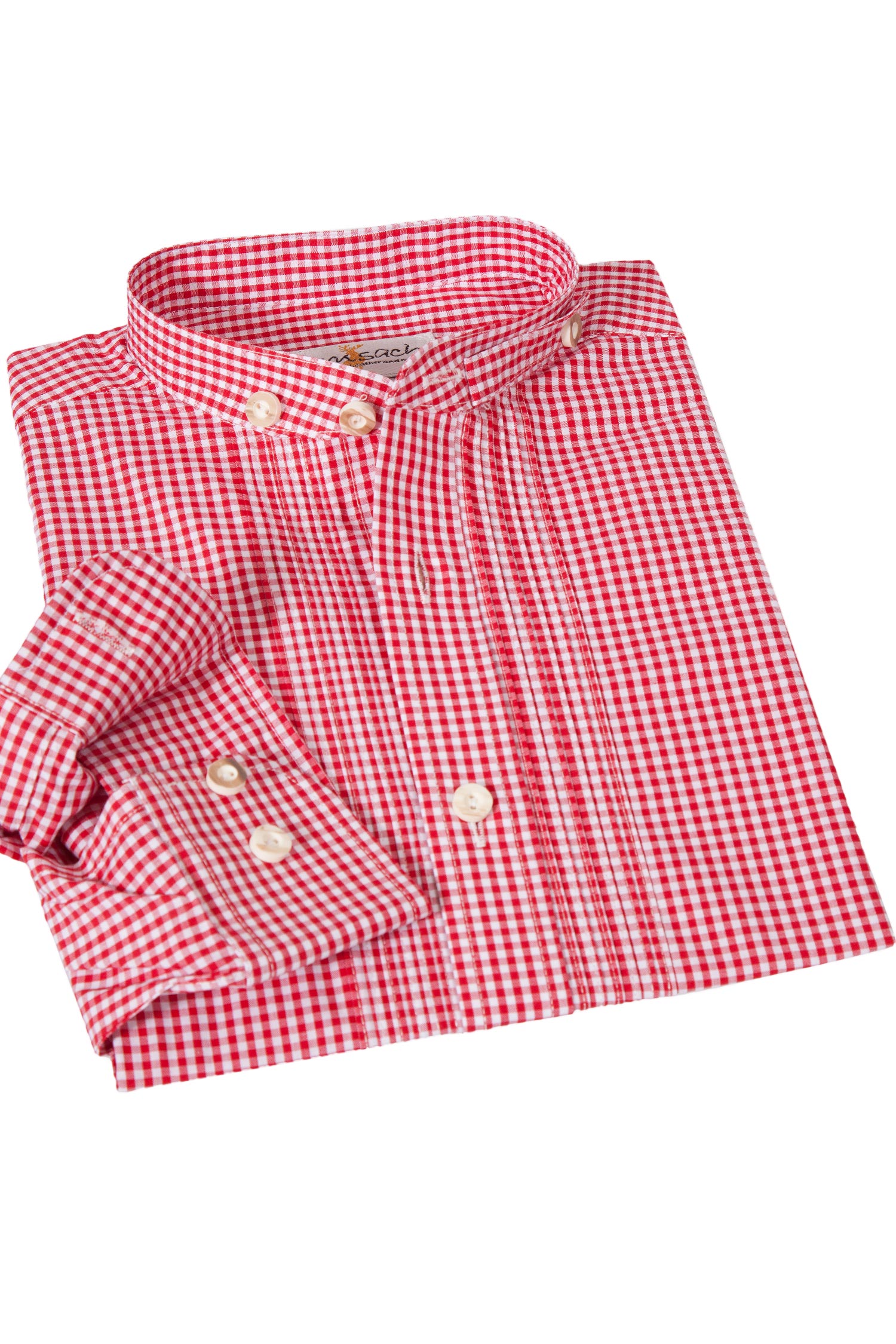 kinder-trachtenhemd-rot-kariert-4723-1083-rt5-19-04d-8561-a Kinder Trachtenhemd in rot kariert mit Stehkragen