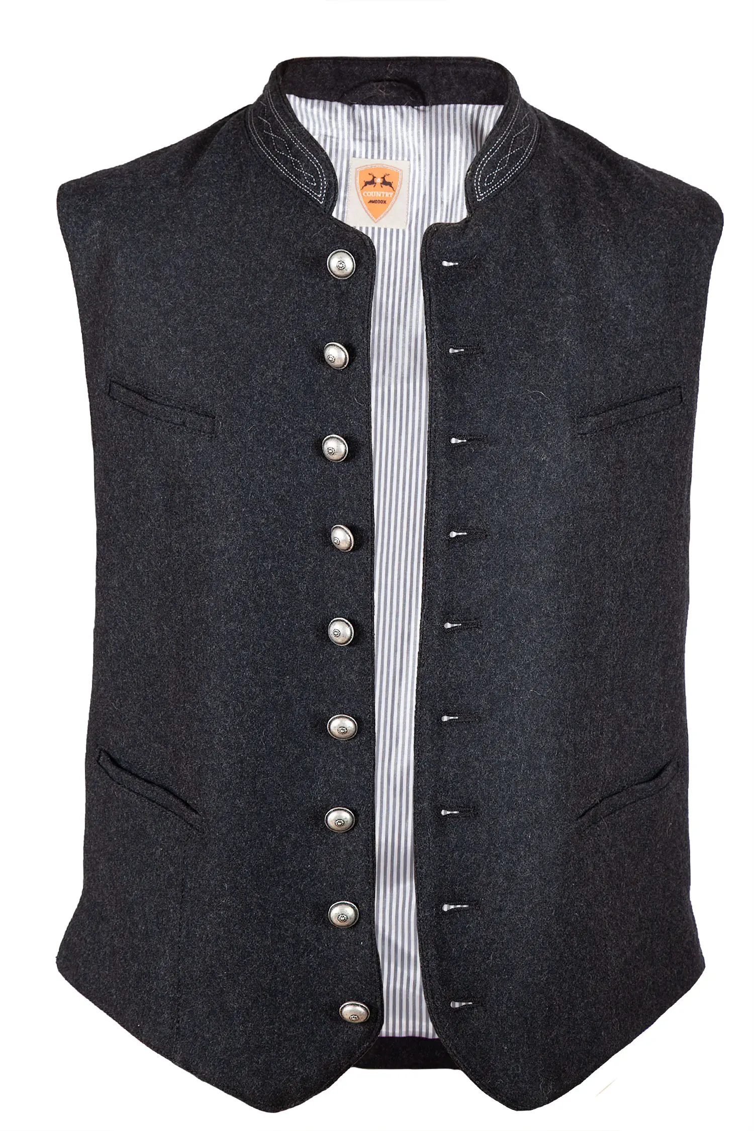 1343-0006-AN4-23-04a-5570a Trachtenweste Hausler aus Loden in anthrazit