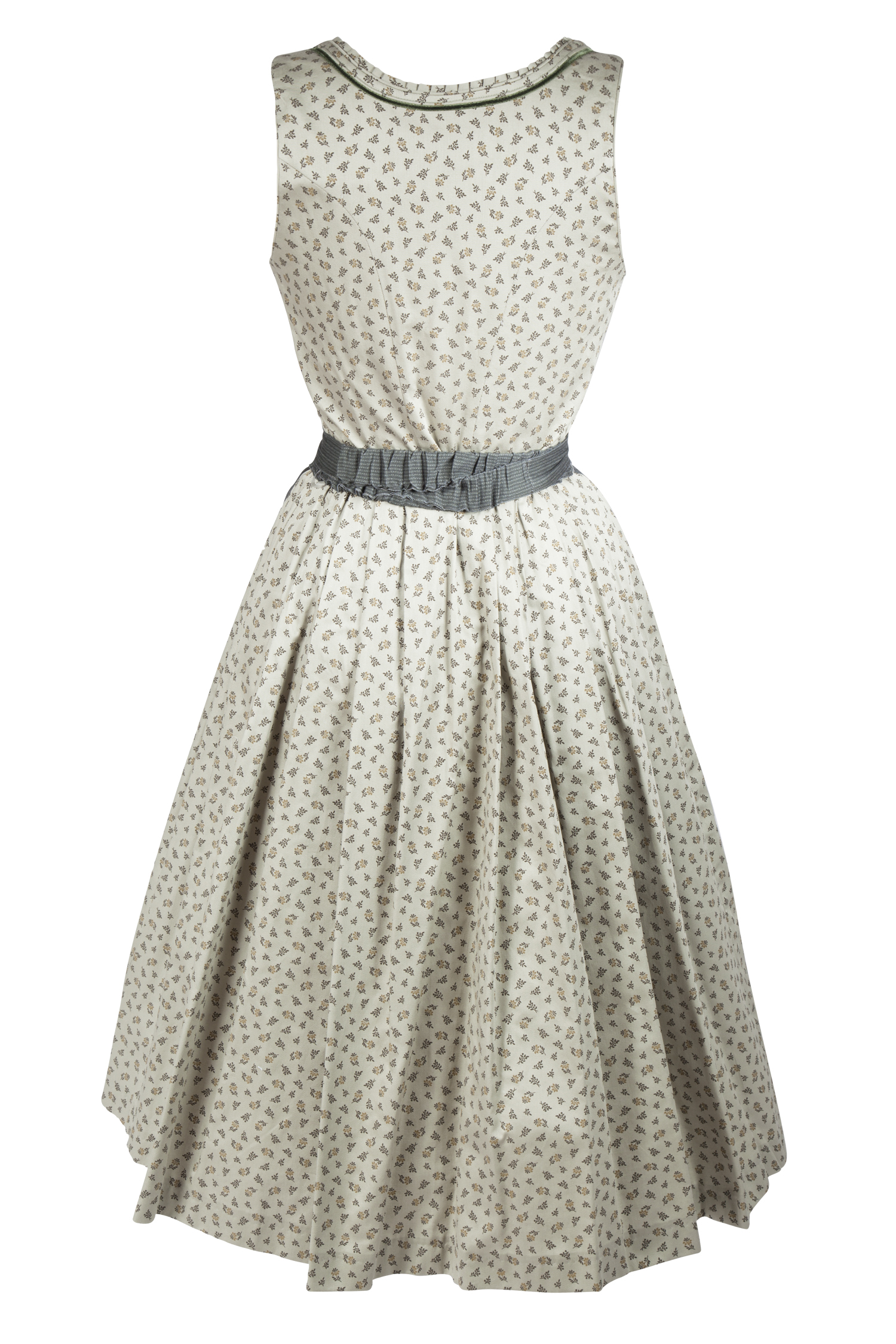 3091-1534-gn4-23-07b-1321 Dirndl Livia in grün mit Schließe - Rückansicht