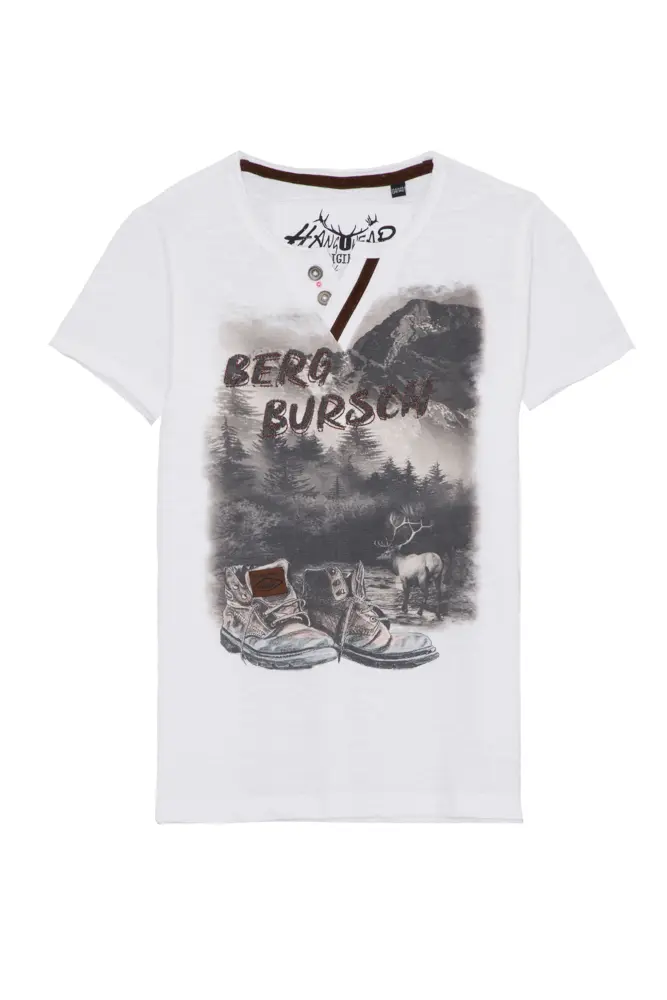 Kindertrachtenshirt Freeman von hangOwear modisches Trachtenshirt von hangOwear in weiß