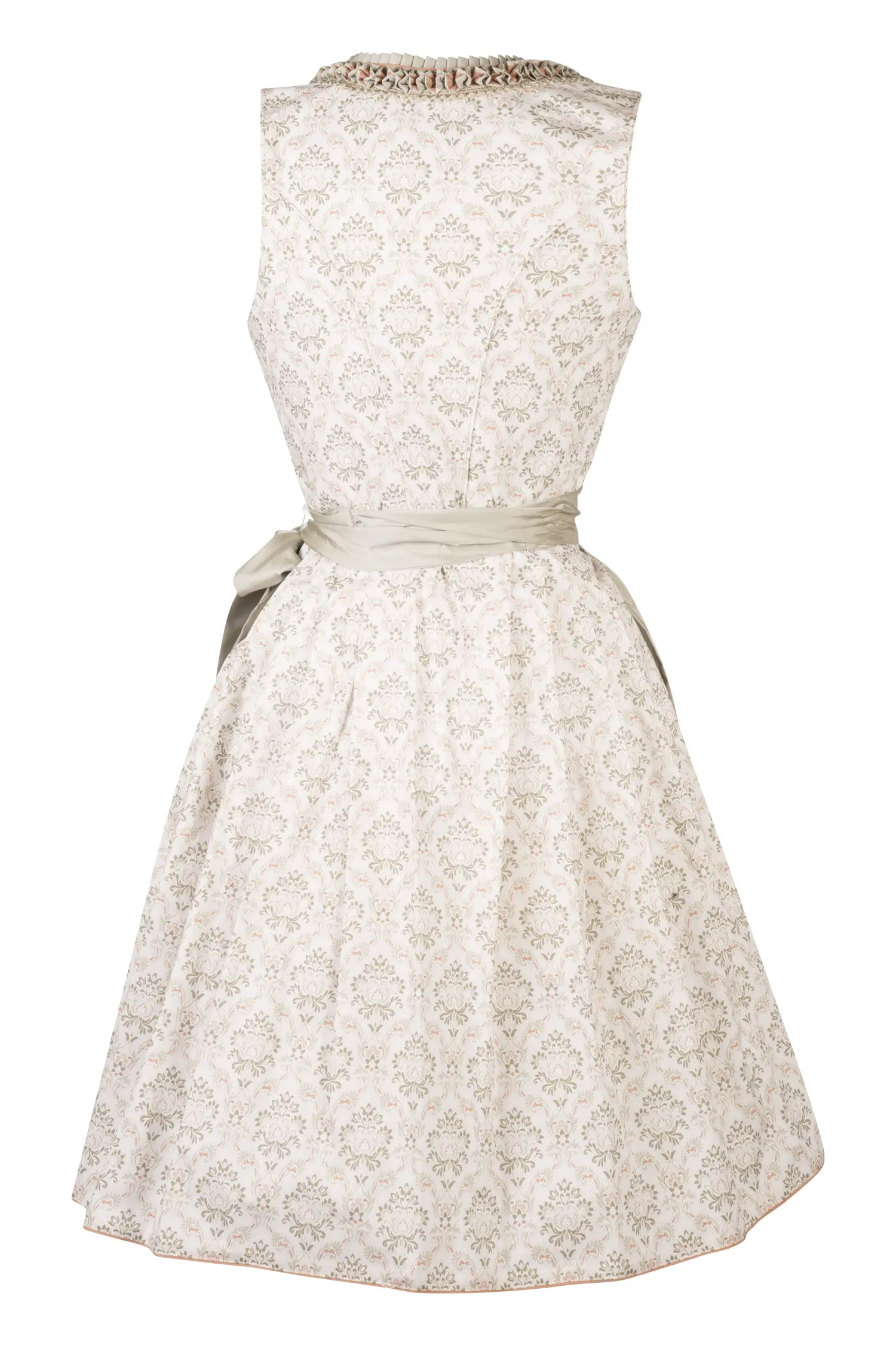 Bergweiss Dirndl in Hellgrün Rückansicht