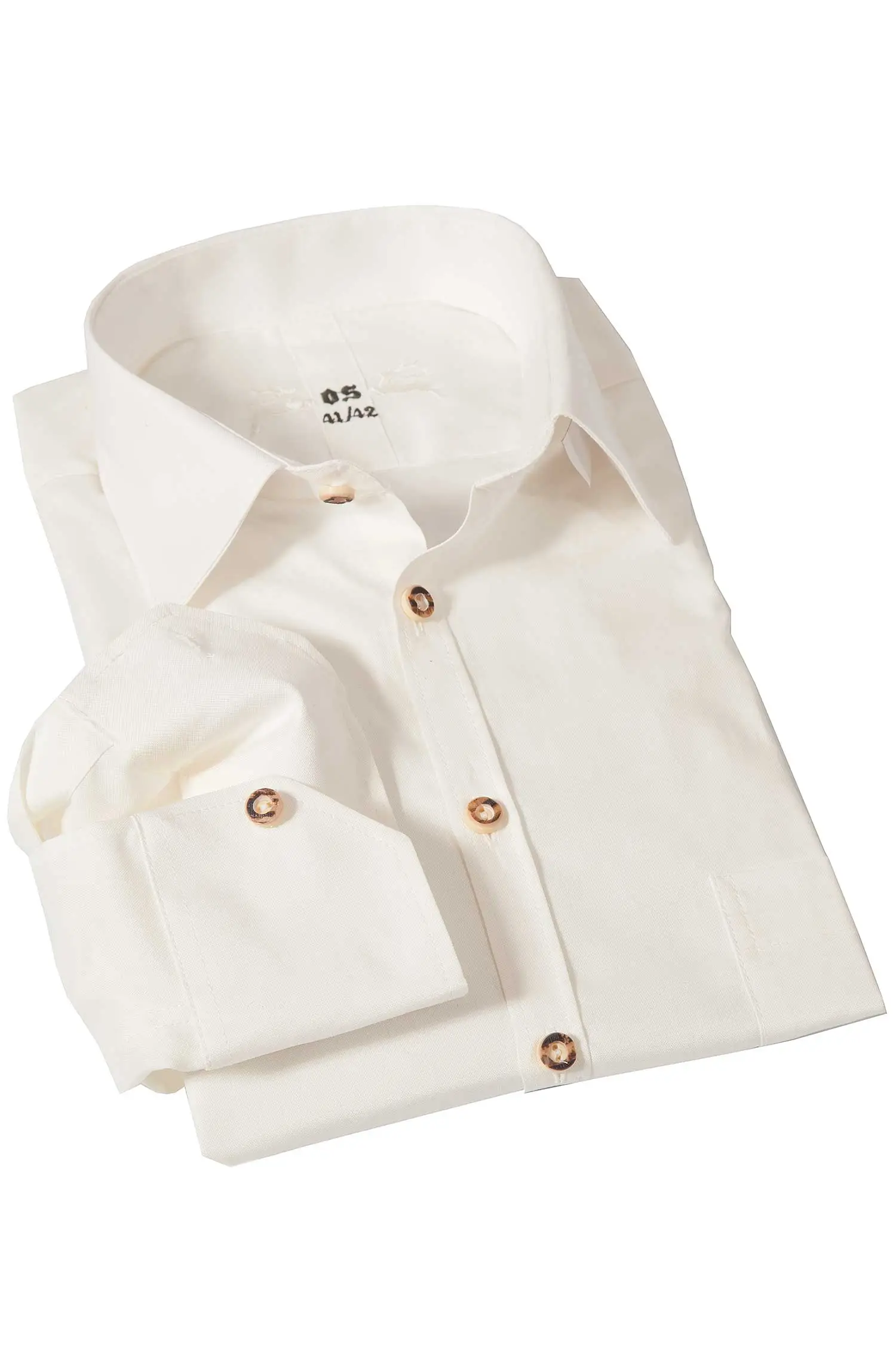 trachtenhemd-creme-klassisch-1512-1269-be2-19-01a-2230-a Trachtenhemd klassisch in creme mit Hornknöpfen