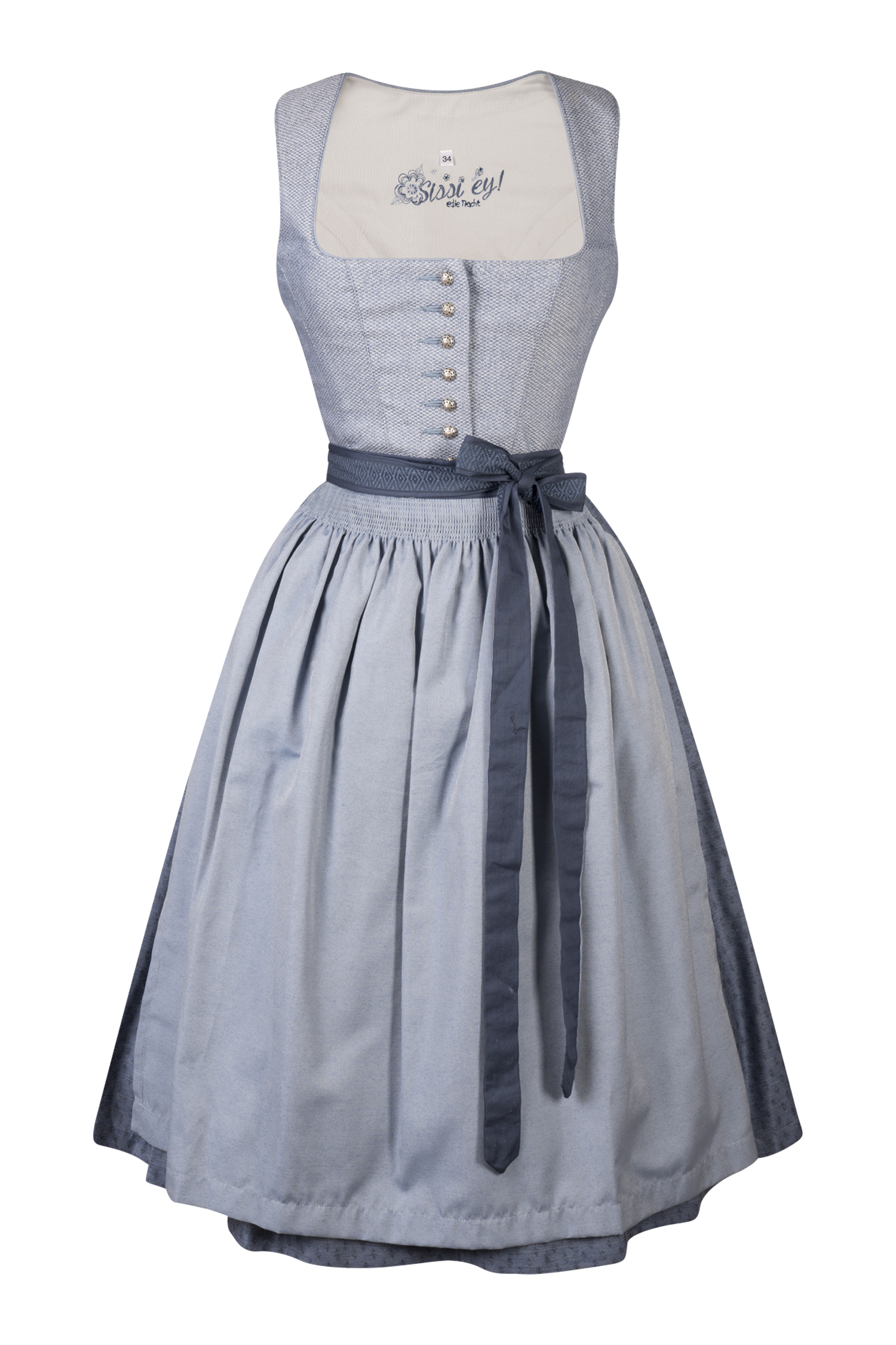 3098-0421-bl3-24-03-050504556 Blaues Designer Dirndl von Sissi ey!