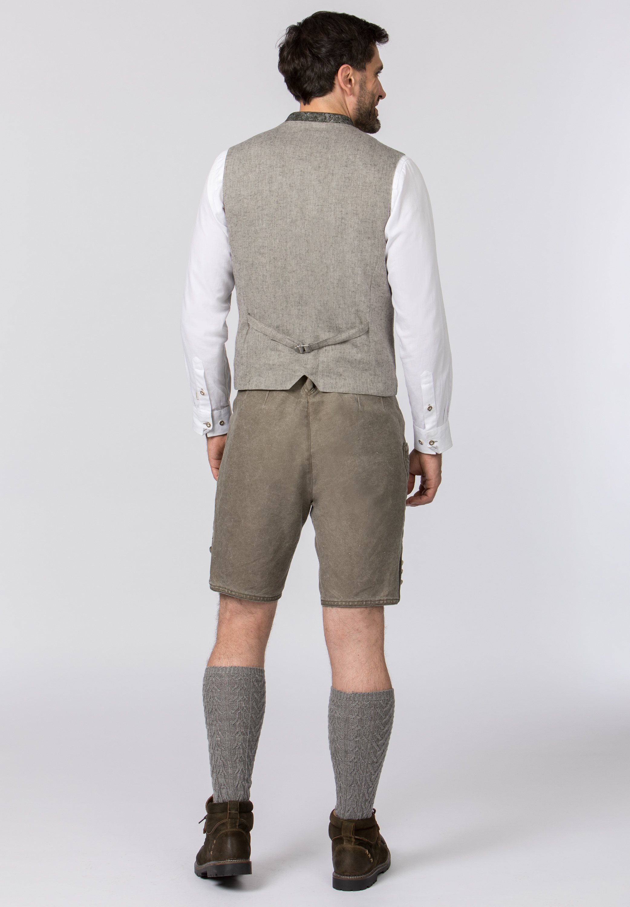 Herrenweste grün braun