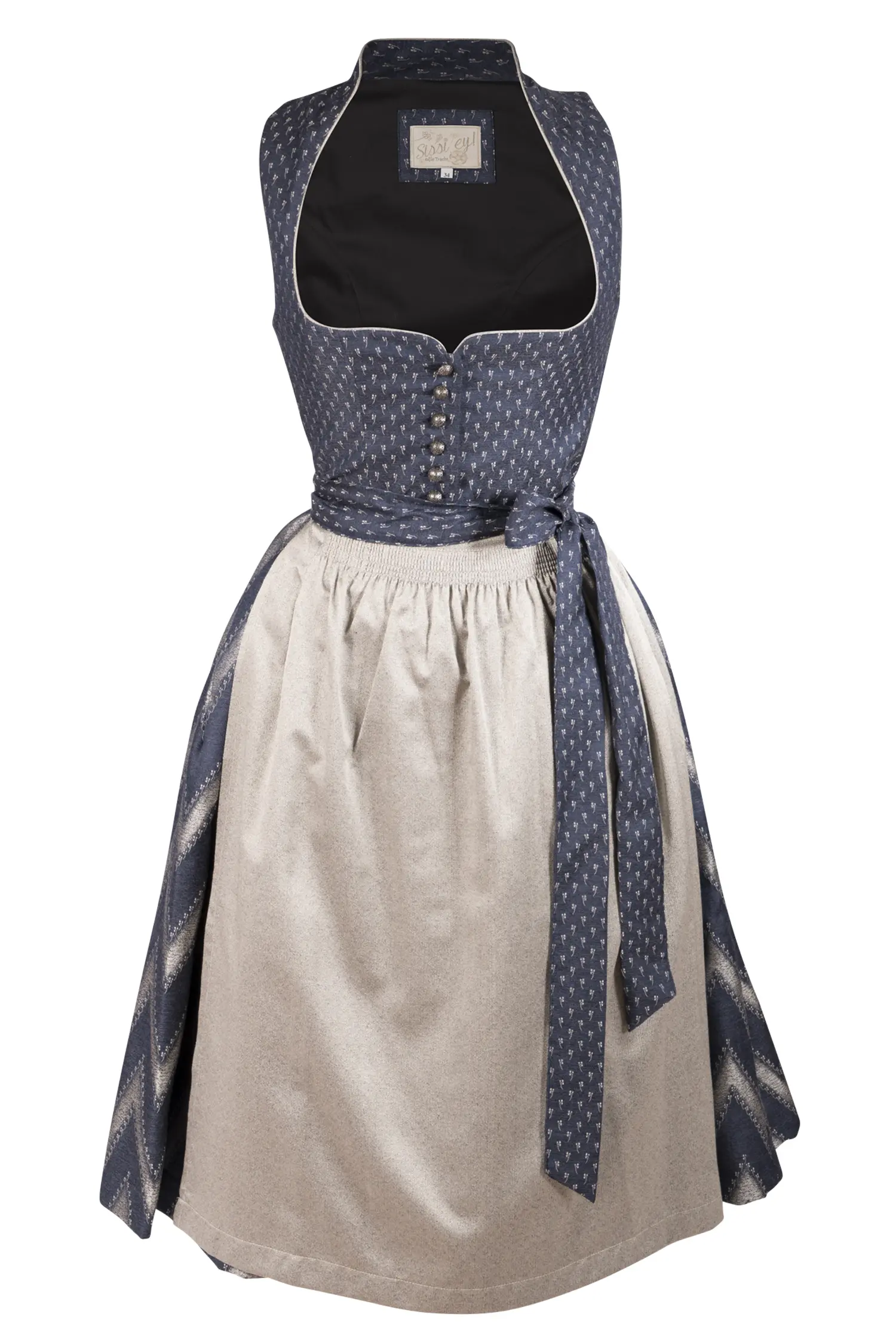 3098-0399-bl8-23-08-10-Di-Ho-01624 Dunkelblaues Dirndl von Sissi ey!