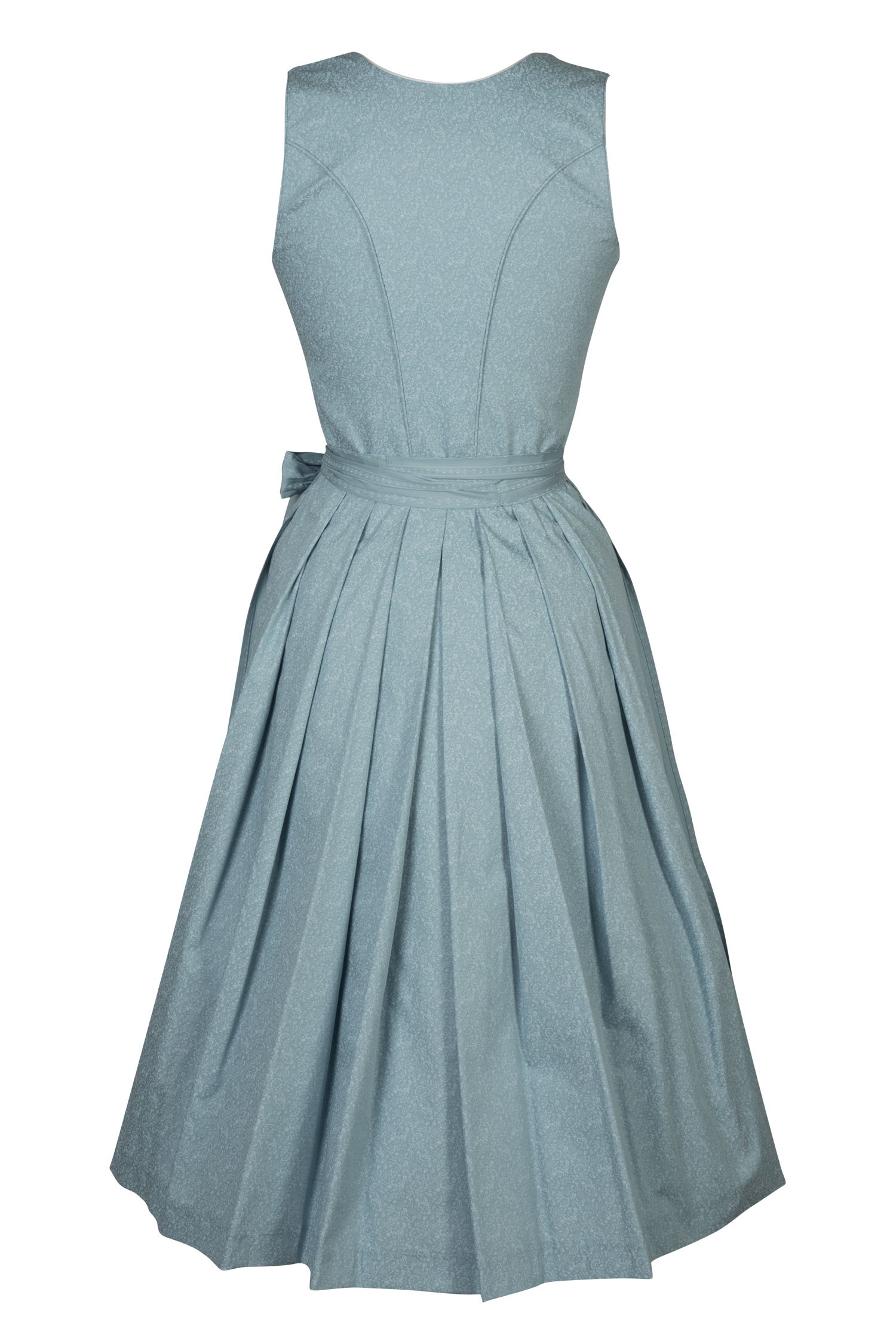 3091-1550-bl3-24-02-0604260 Dirndl Ida in hellem türkisblau - Rückansicht