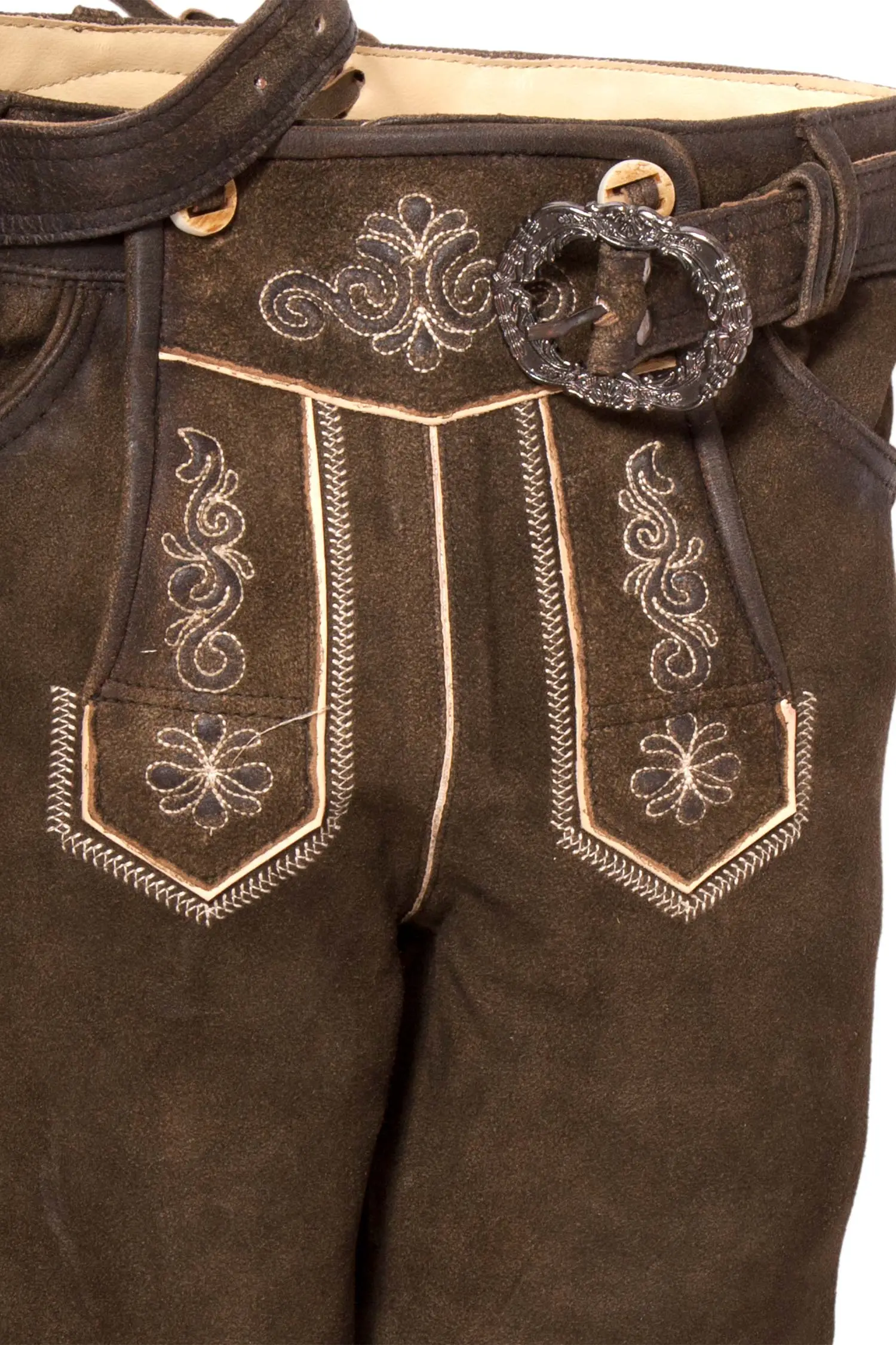 kinder-kniebund-lederhose-braun-guertel-4713-1022-ba4-19-09d-9457-b Kinder Lederhose Ludwig Kniebund braun mit Gürtel Latz