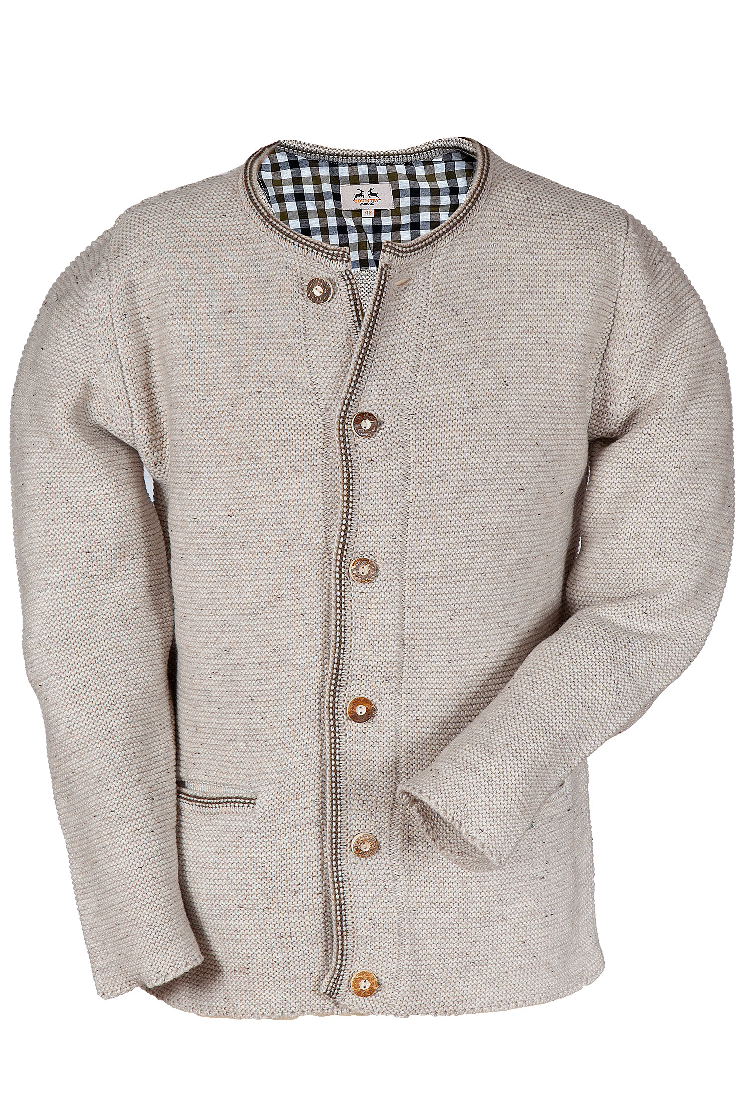 Trachten Strickjacke Hausstein in natur von Maddox