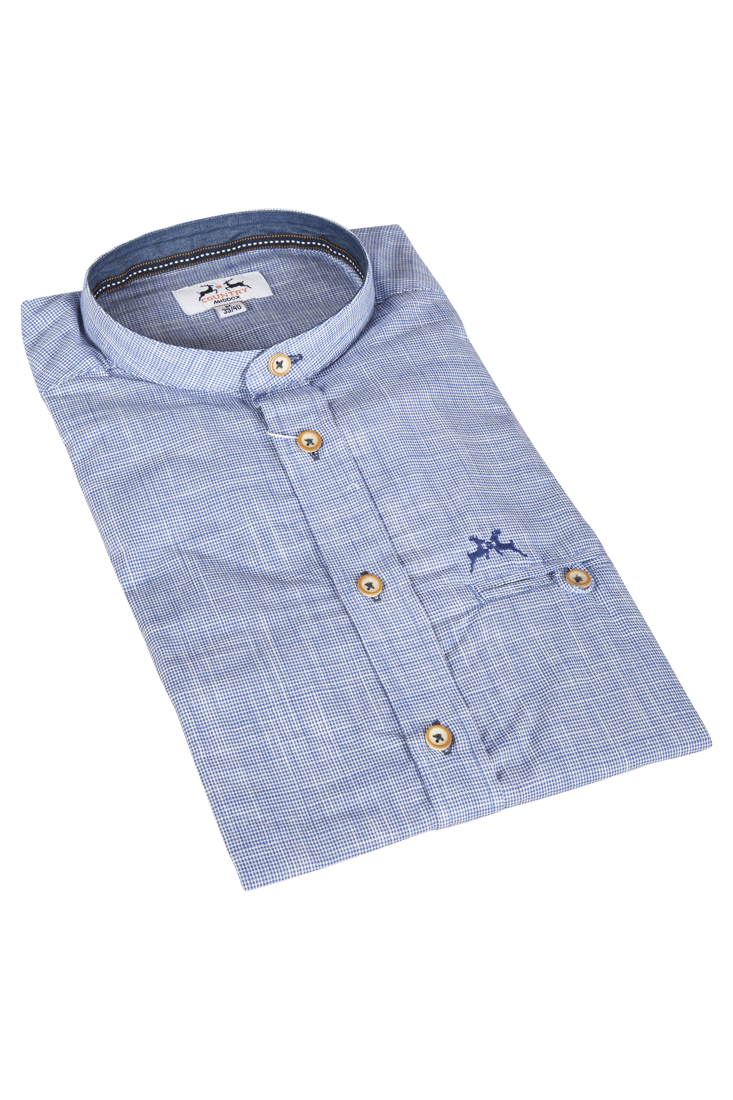 1541-0050-BL7-23-05-e7252 Trachtenhemd in blau/weiß kariert