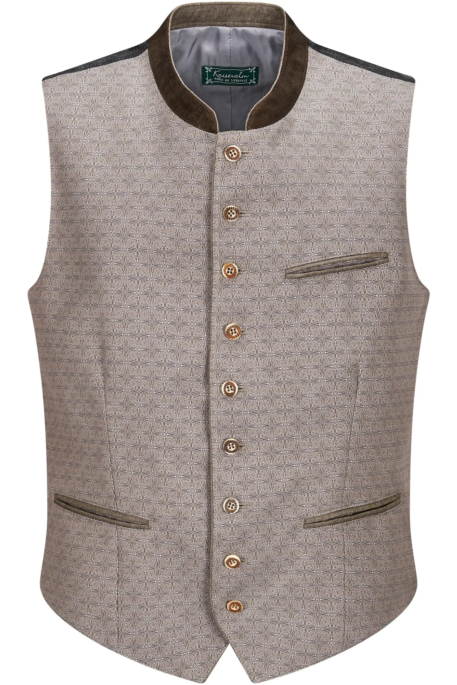 Trachtenweste Brixen von Kaiseralm in Beige Gemusterte Weste Brixen von Baiselm in Beige