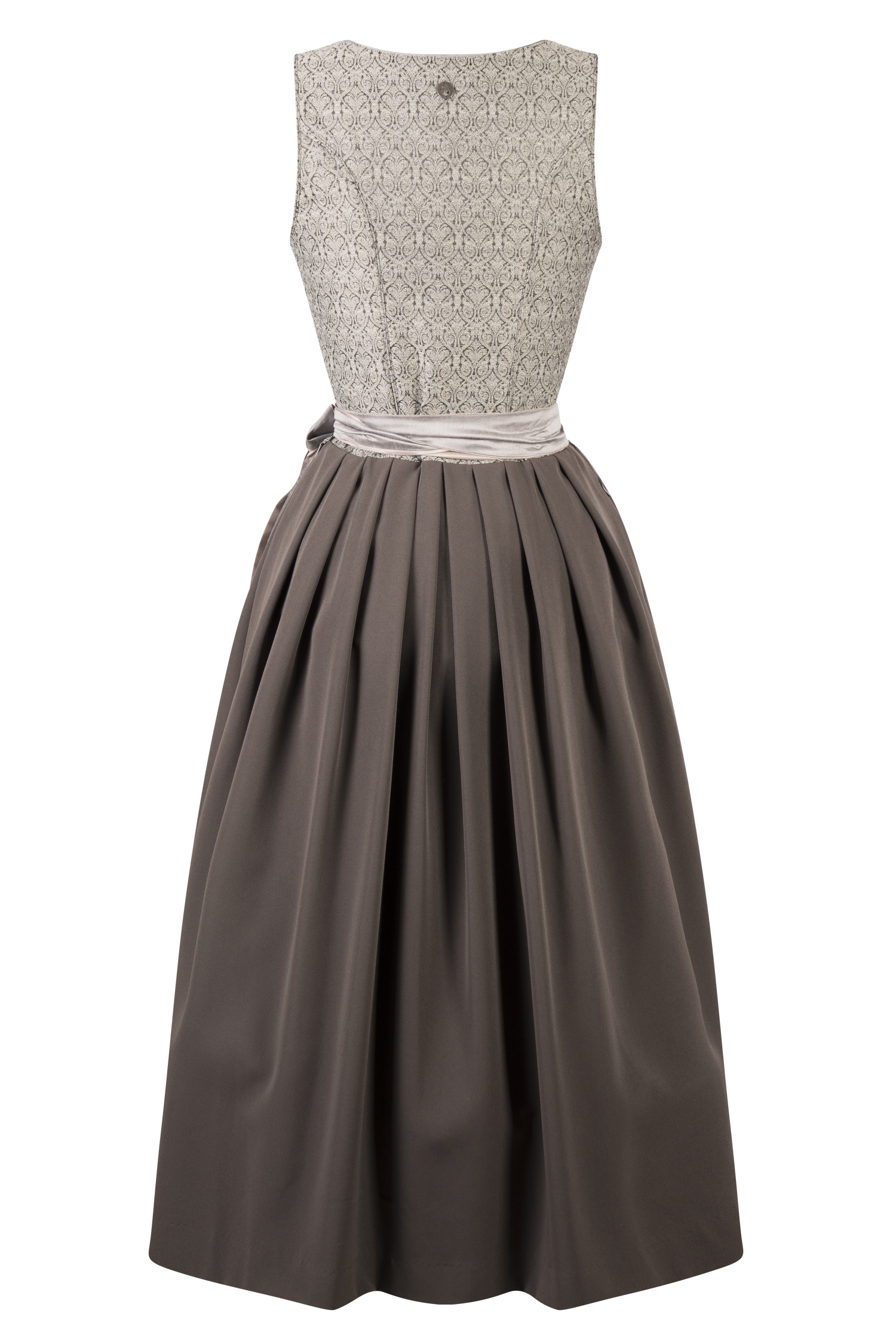 3043-0168-gr5-24-04-1804821 Dirndl Debora in Grau Rückansicht