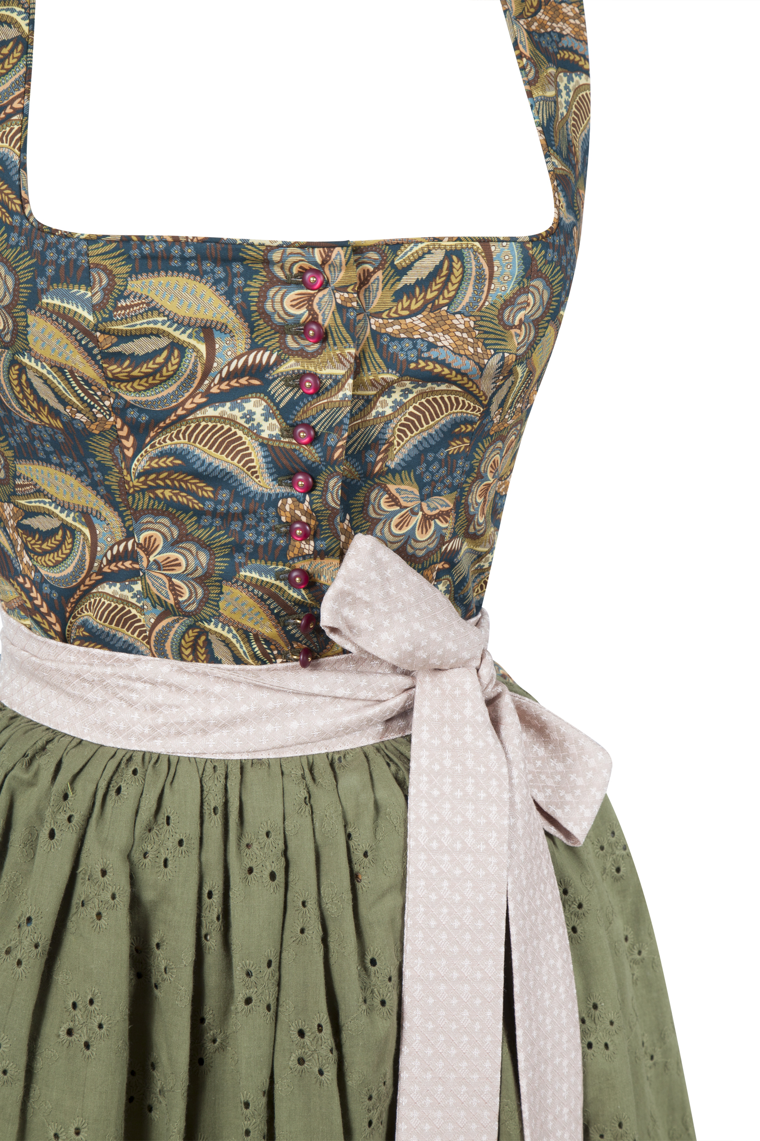 3099-0310-ol5-23-07b-1171 Sportalm Dirndl mit extra Taillengürtel - Detail Mieder