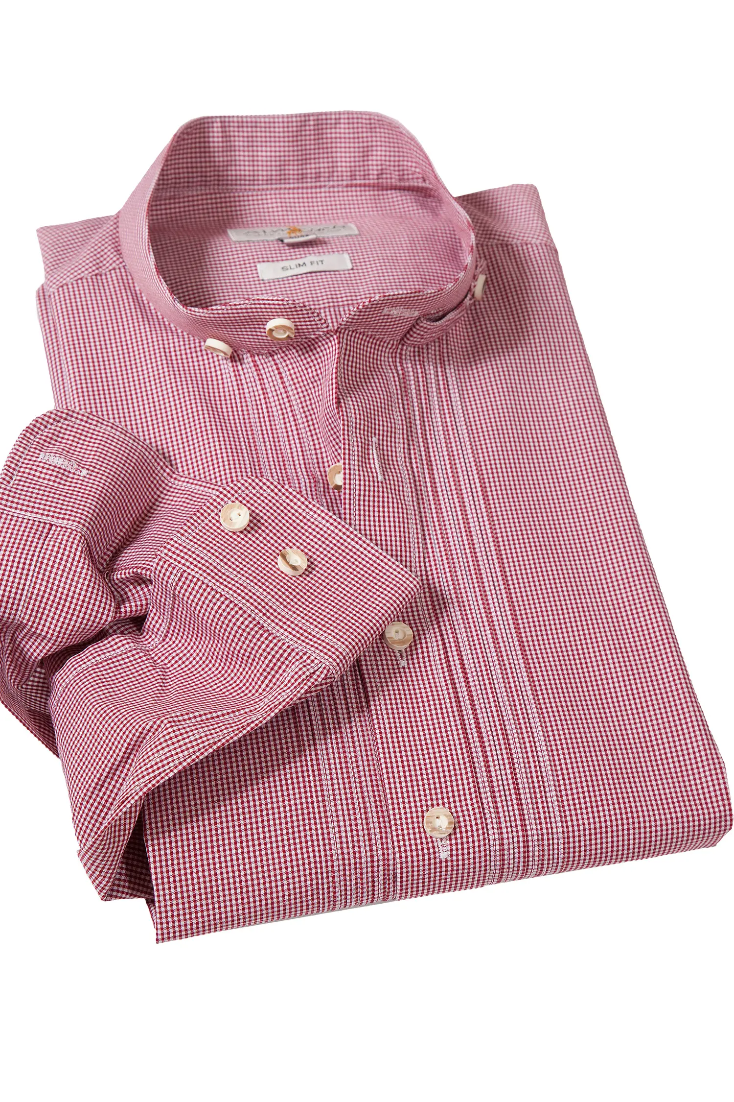 trachtenhemd-bordeaux-kariert-1519-0030-rt8-20-02b-4699-a Trachtenhemd klein kariert in Slim Fit bordeaux
