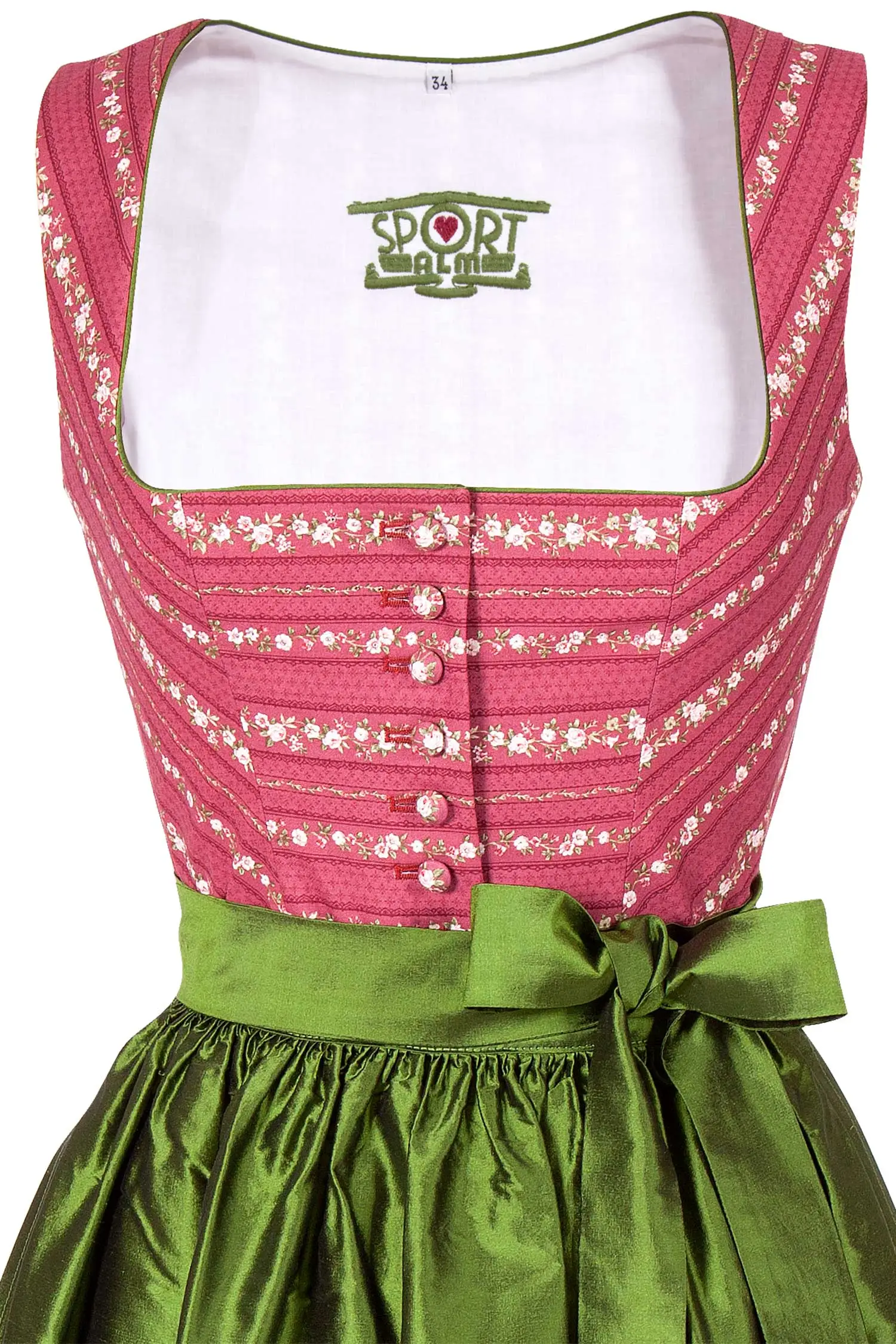 sportalm-dirndl-pink-gruen-3099-0238-ro6-19-08h-5585-b Sportalm Dirndl in rosa und grün mit Seidenschürze Mieder