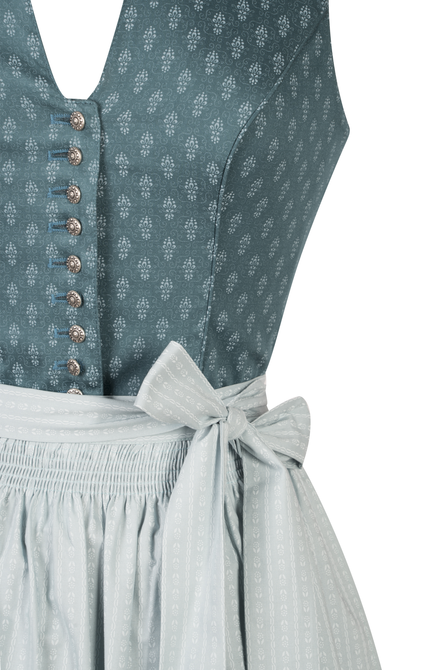 3091-1548-tk8-24-01-2904051 Dirndl Zitta in petrol - Detail Mieder