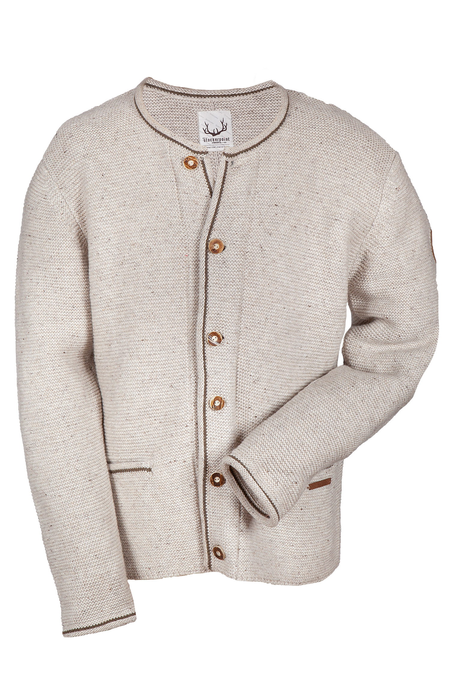 Trachten Strickjacke Amaro in natur von Stockerpoint