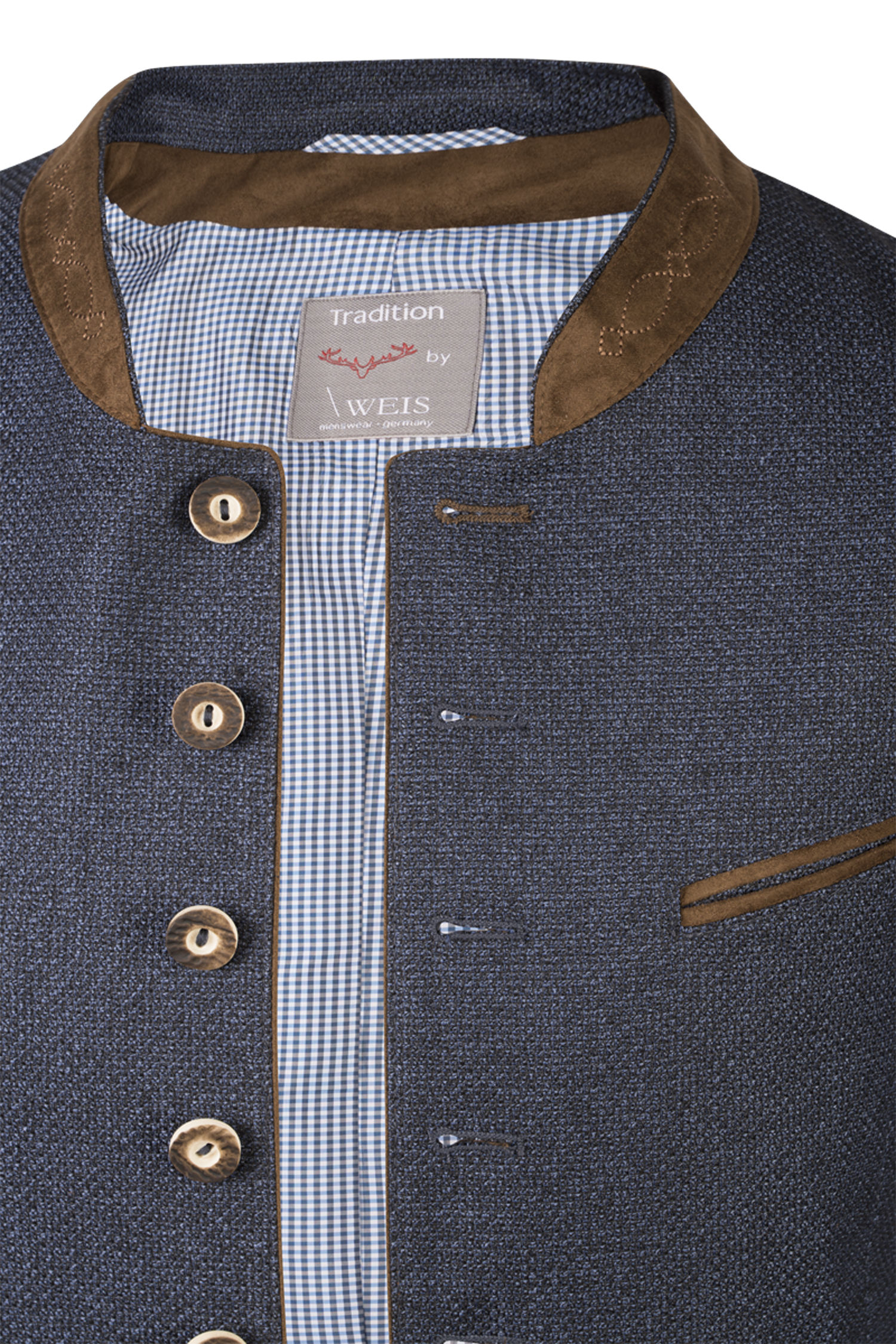 1344-0094-bl8-23-08-2802769 Trachtenweste Bodensee in dunkelbau - Detail