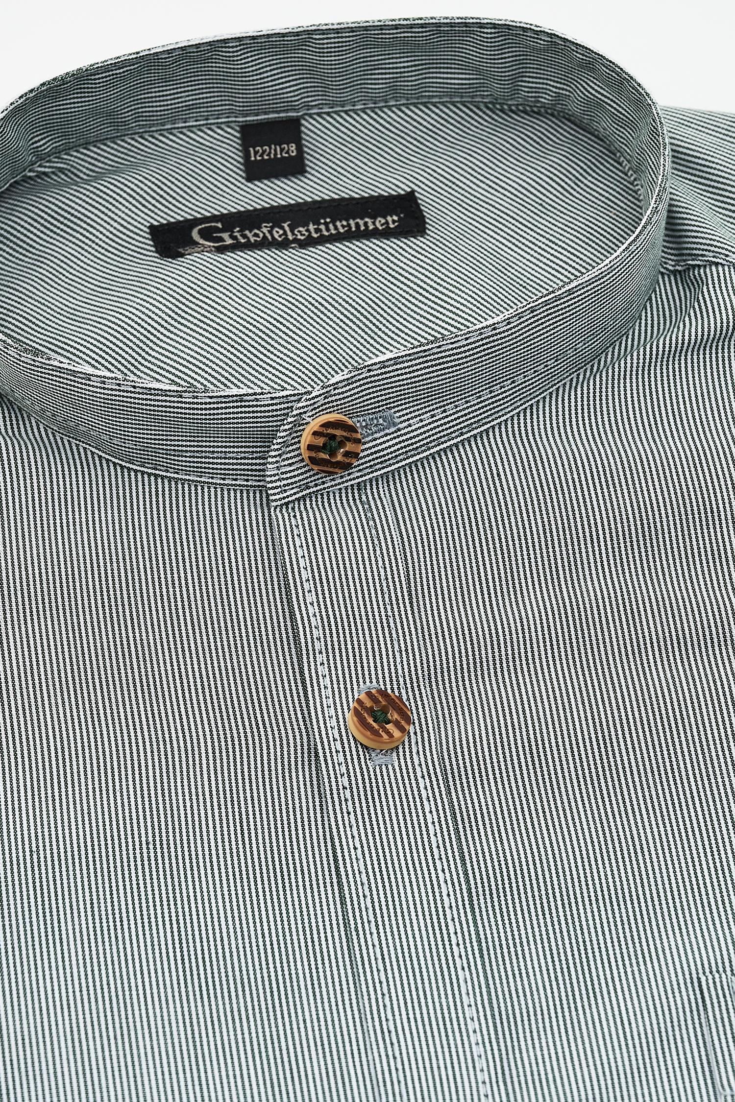 Kinderhemd von OS Trachten in Grün/Weiß kariert