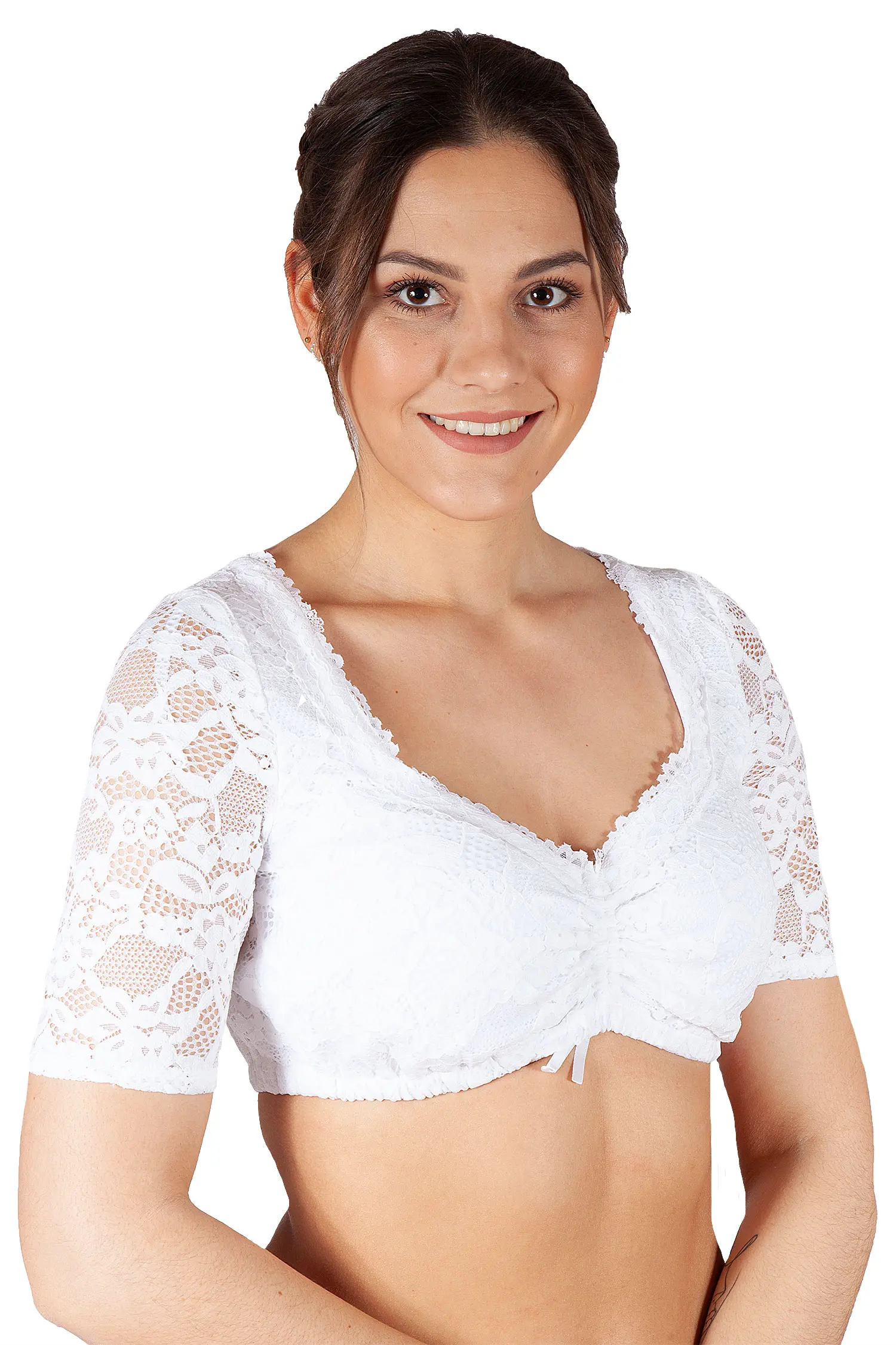 Komfortable Bluse Gelina-Maurina in weiß