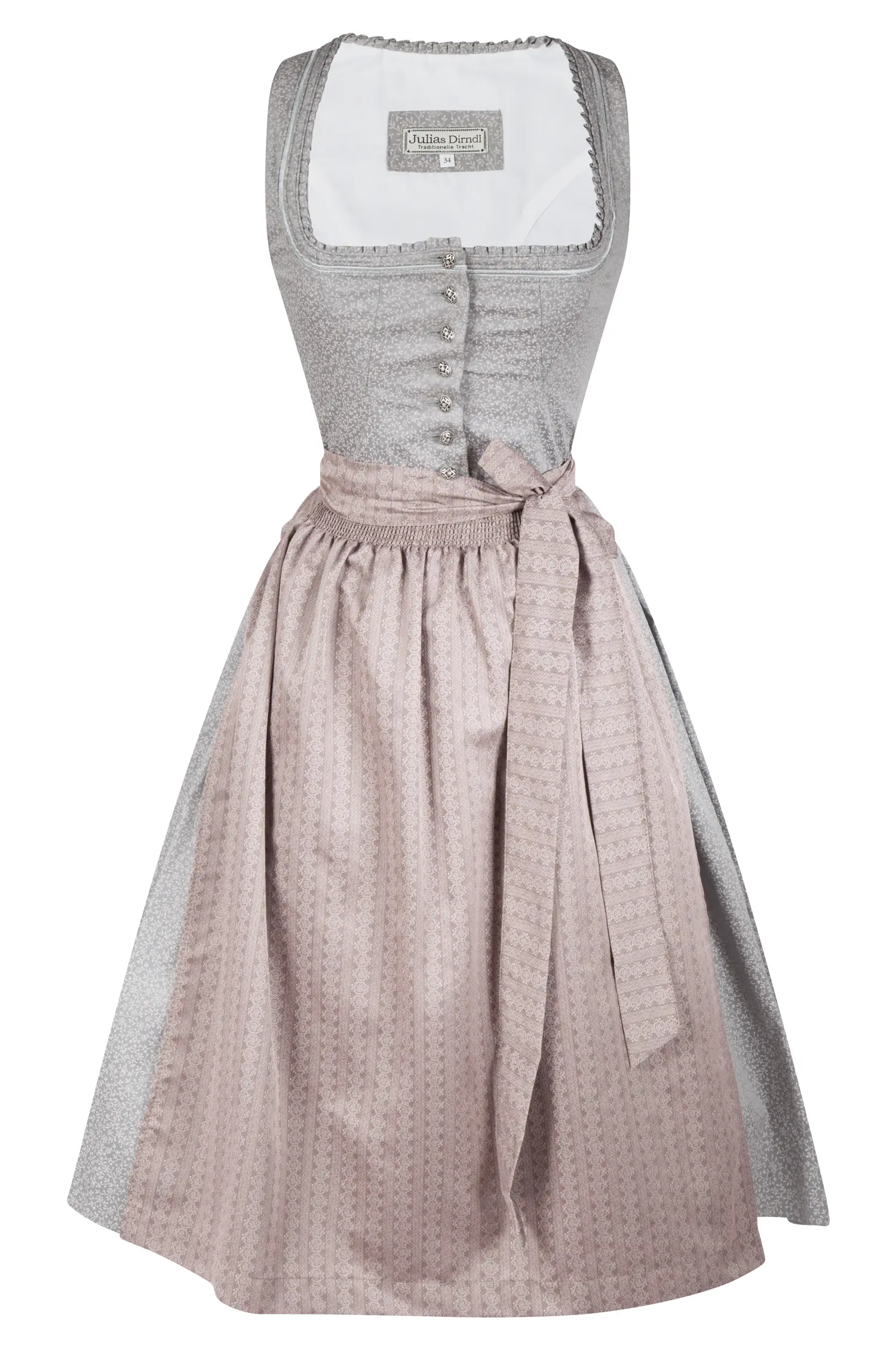 3091-1540-gr4-23-07b-1343 Dirndl in elegantem Grau mit Rosa
