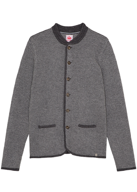 Herrenstrickjacke grau braun