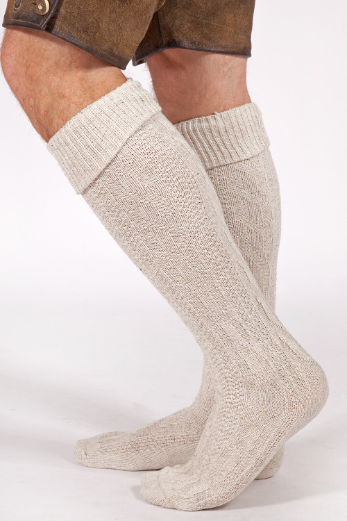 4525-1014-be5-17-09f-6114-a Trachten Kniestrümpfe natur creme Baumwolle