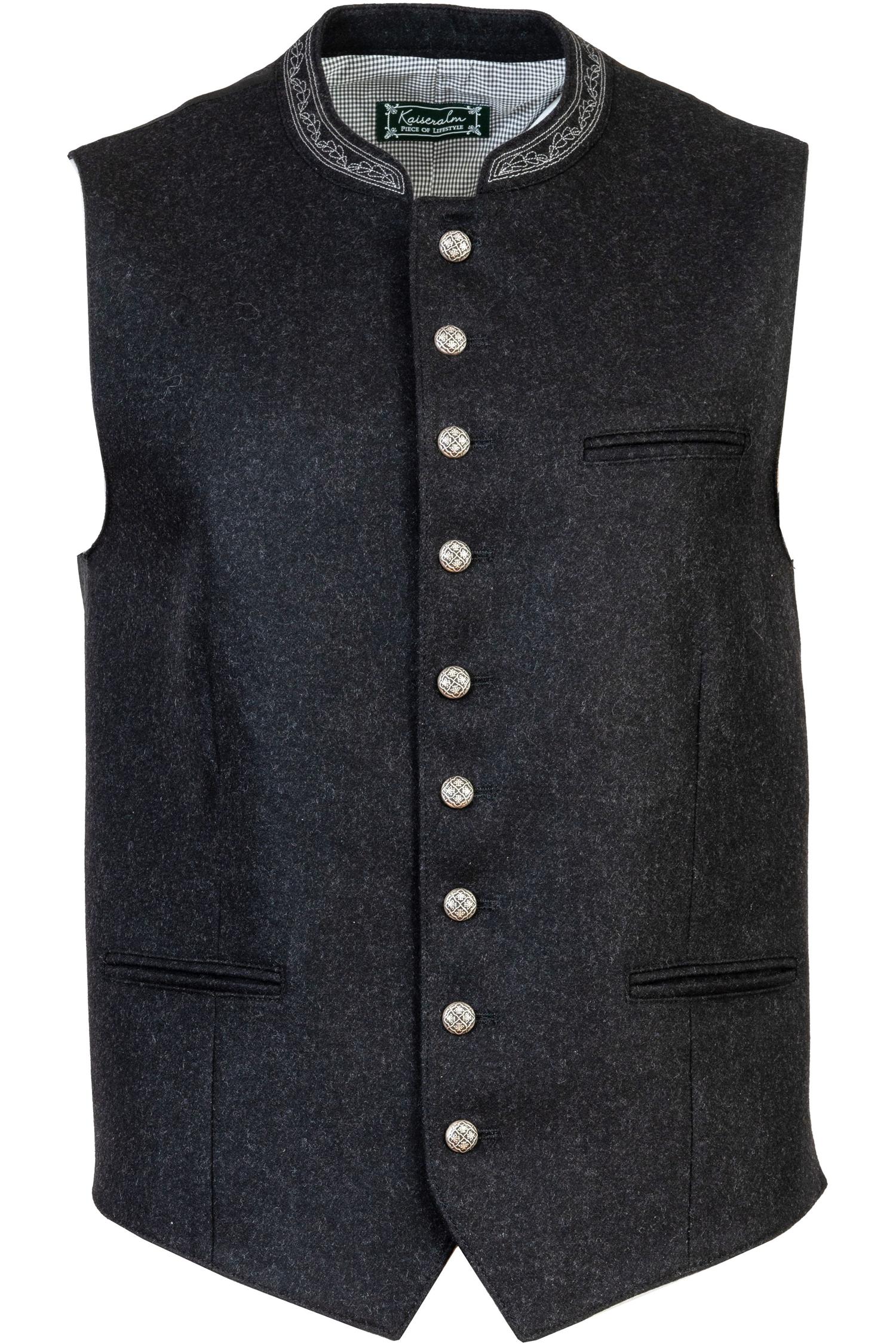 Herrenweste Weitnau von Kaiseralm in Anthrazit Kaiseralm Weste Weitnau in Anthrazit