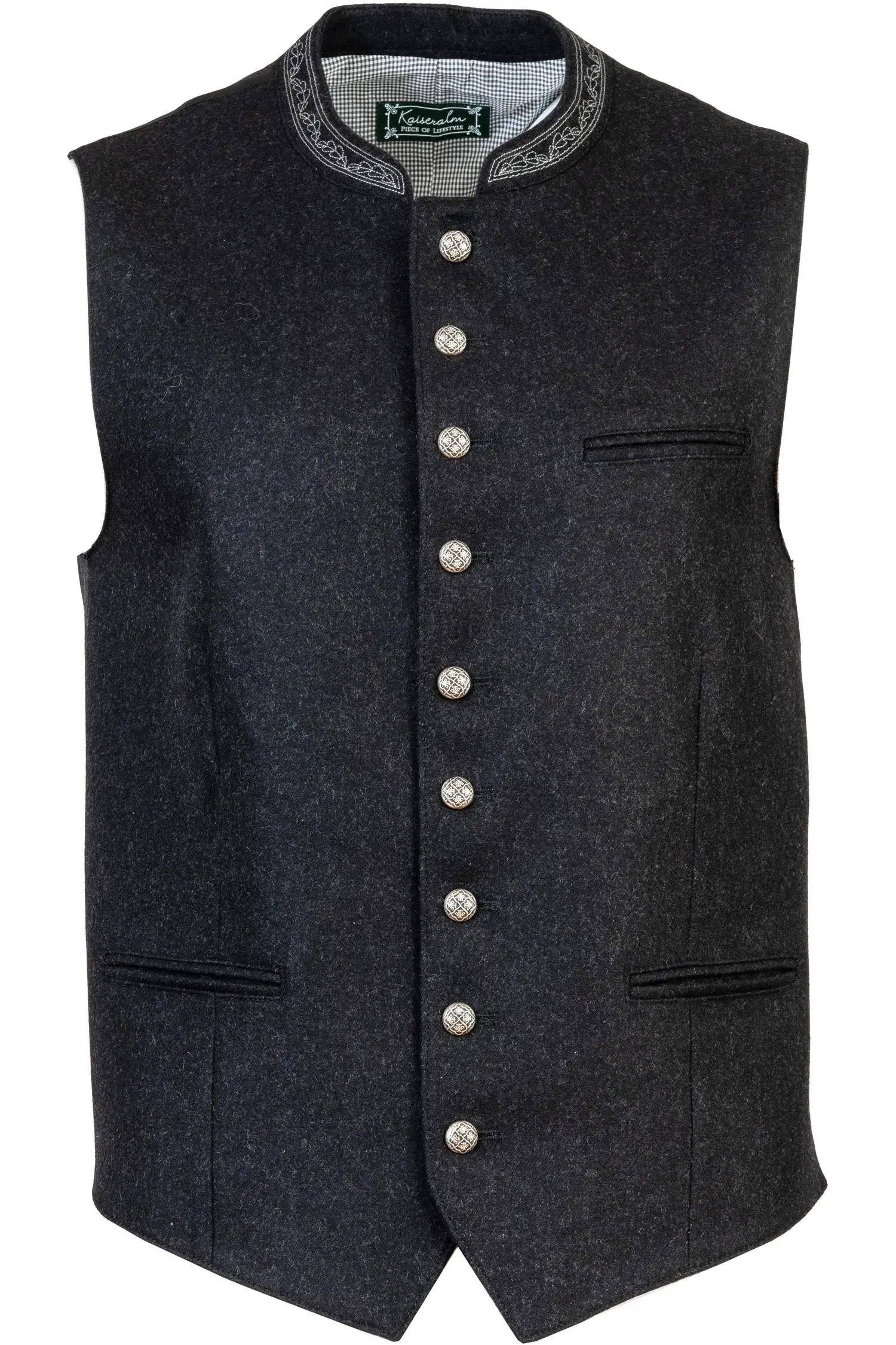 Herrenweste Weitnau von Kaiseralm in Anthrazit Kaiseralm Weste Weitnau in Anthrazit