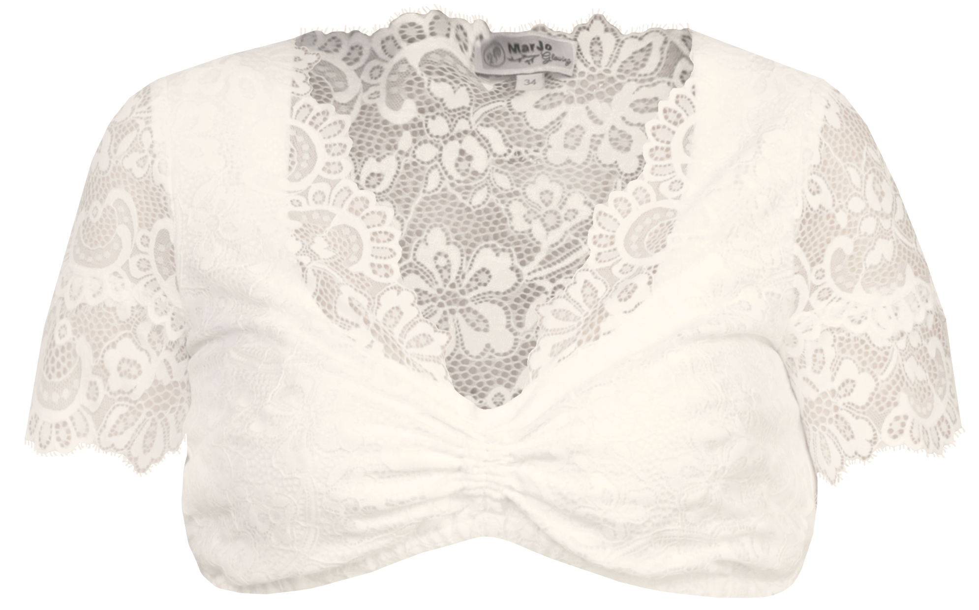 2574-0030-be4_01 Stretch-Dirndlbluse Idalina-Lotta in offwhite aus Spitze