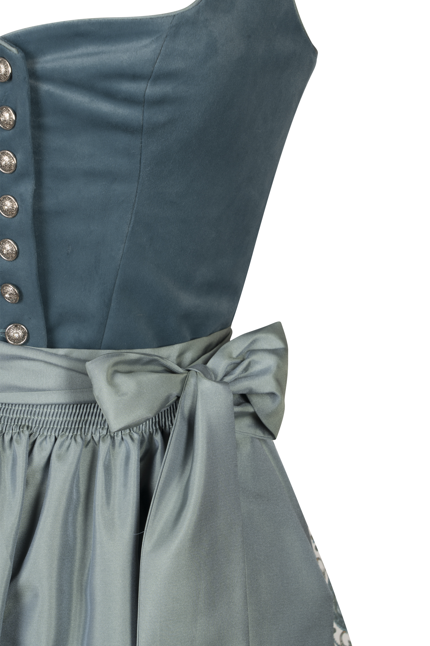 3093-0017-tk6-24-01-3004078 Samtdirndl Lauri in petrol - Detail Mieder
