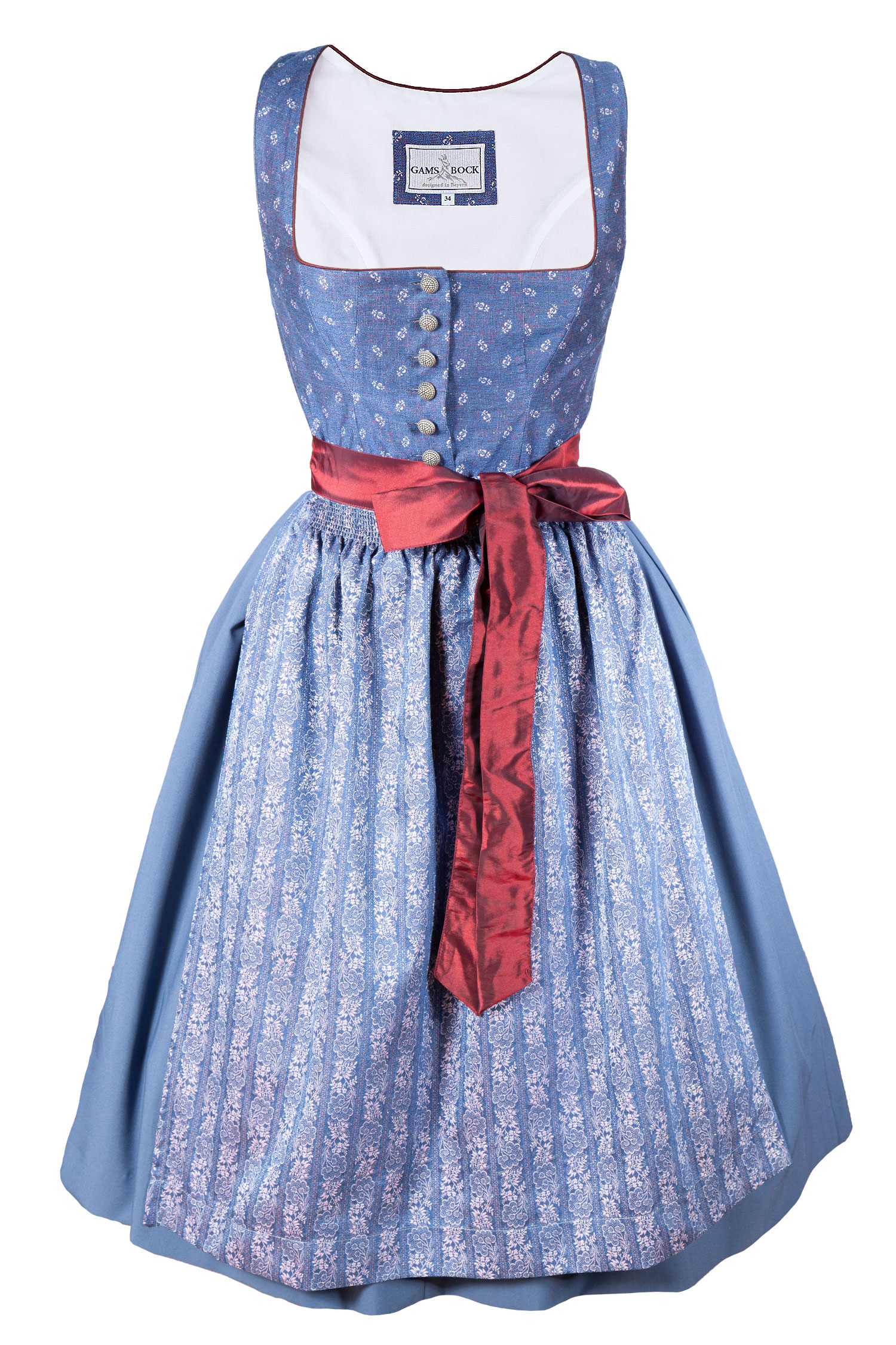 3097-1738-bl7-23-04c-5782a Gamsbock Dirndl mit Glitzermieder