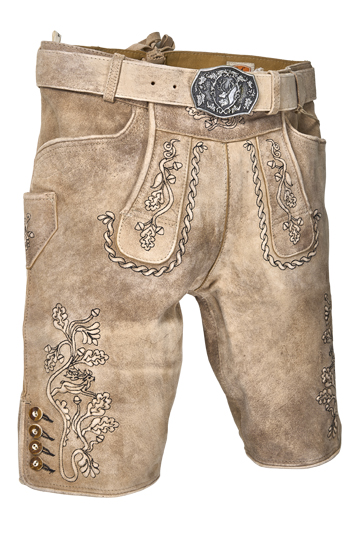 Lederhose Neuenburg kurz in Sand von maddox Maddox Lederhose