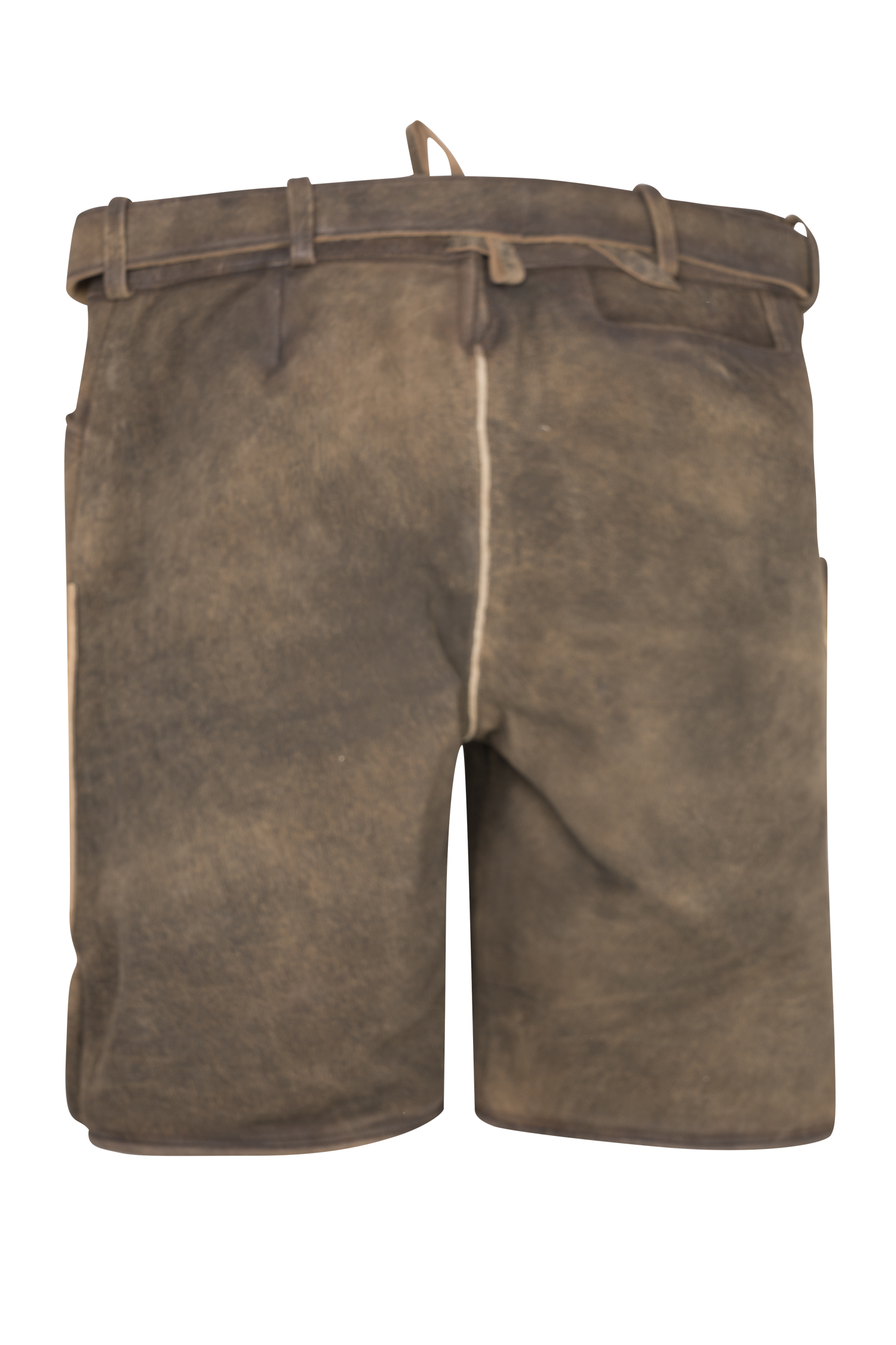 Lederhose Oskar in Braun Rückansicht