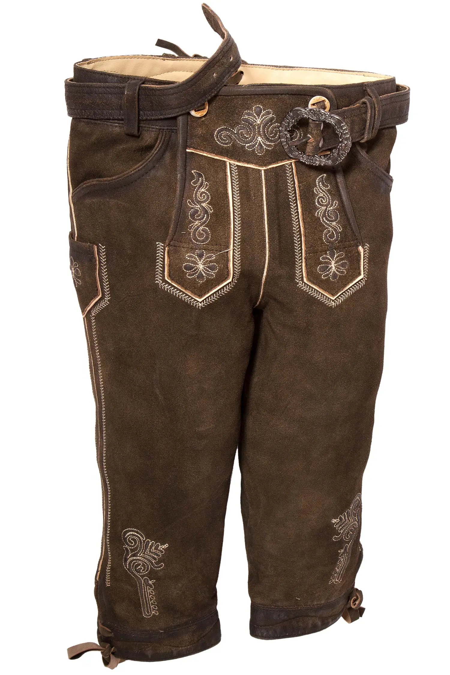 kinder-kniebund-lederhose-braun-guertel-4713-1022-ba4-19-09d-9457-a Kinder Lederhose Ludwig Kniebund braun mit Gürtel