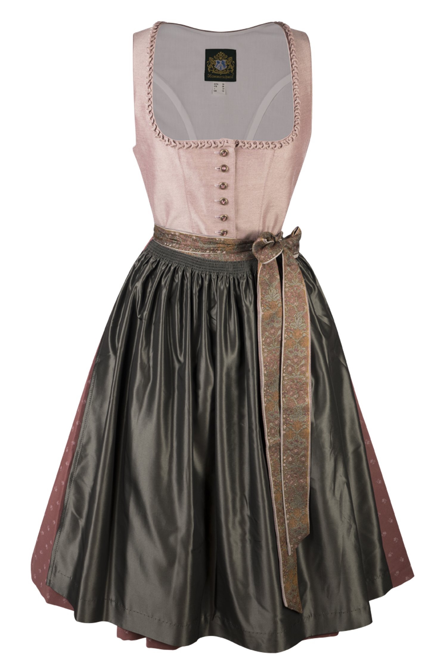 3098-0395-ro4-23-08-2802727 Hammerschmid Dirndl Pillersee in rosa / tanne