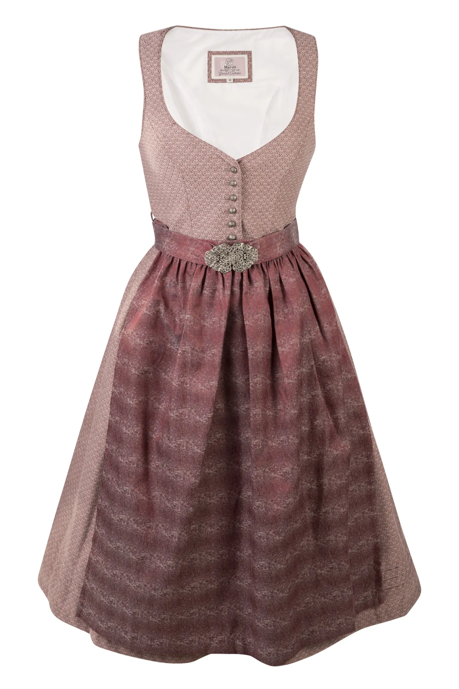 3097-1751-ro5-23-08-1701886 Dirndl Sophie in berry mit V-Ausschnitt