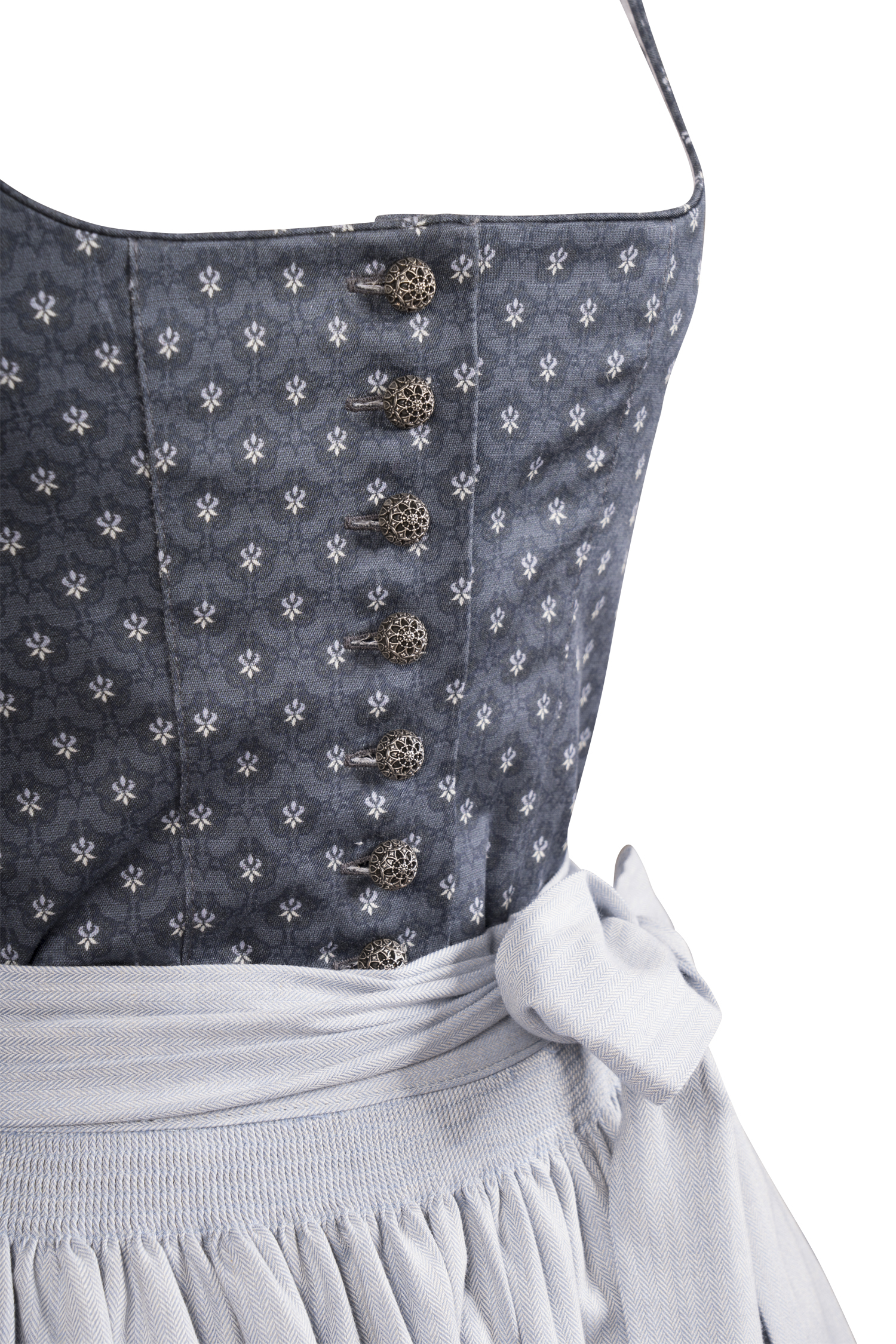 Hammerschmid Dirndl Pillersee in dunkelblau - Detail Mieder