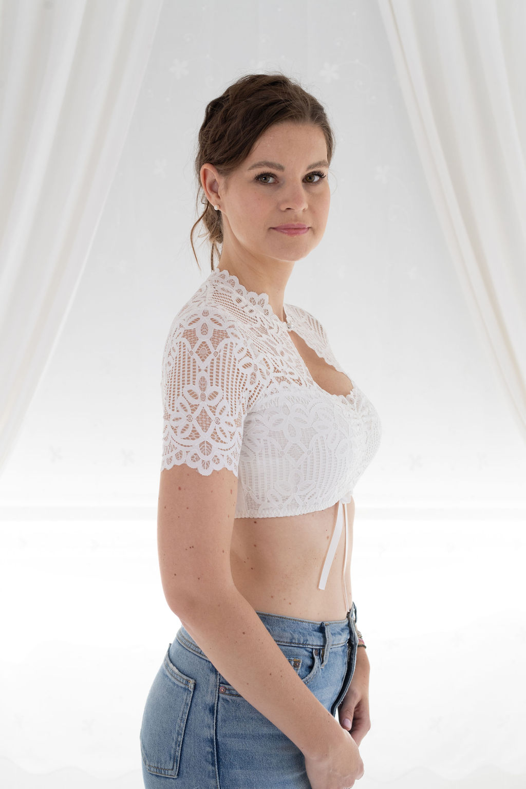 Dirndlbluse Petra von My Choice in Creme weiße Dirndlbluse my Choice