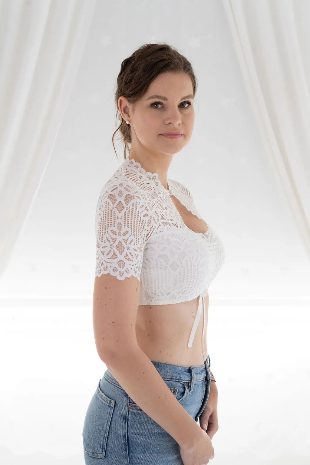 Dirndlbluse Petra von My Choice in Creme weiße Dirndlbluse my Choice