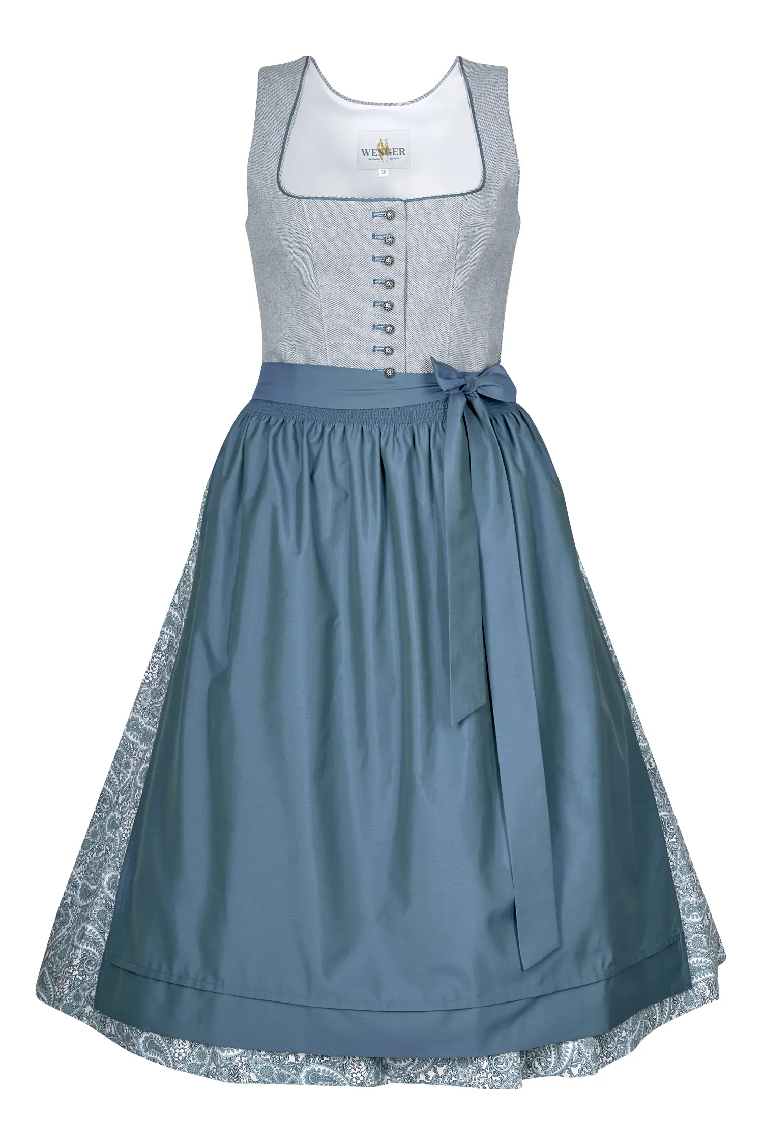 Dirndl wenger grau blau
