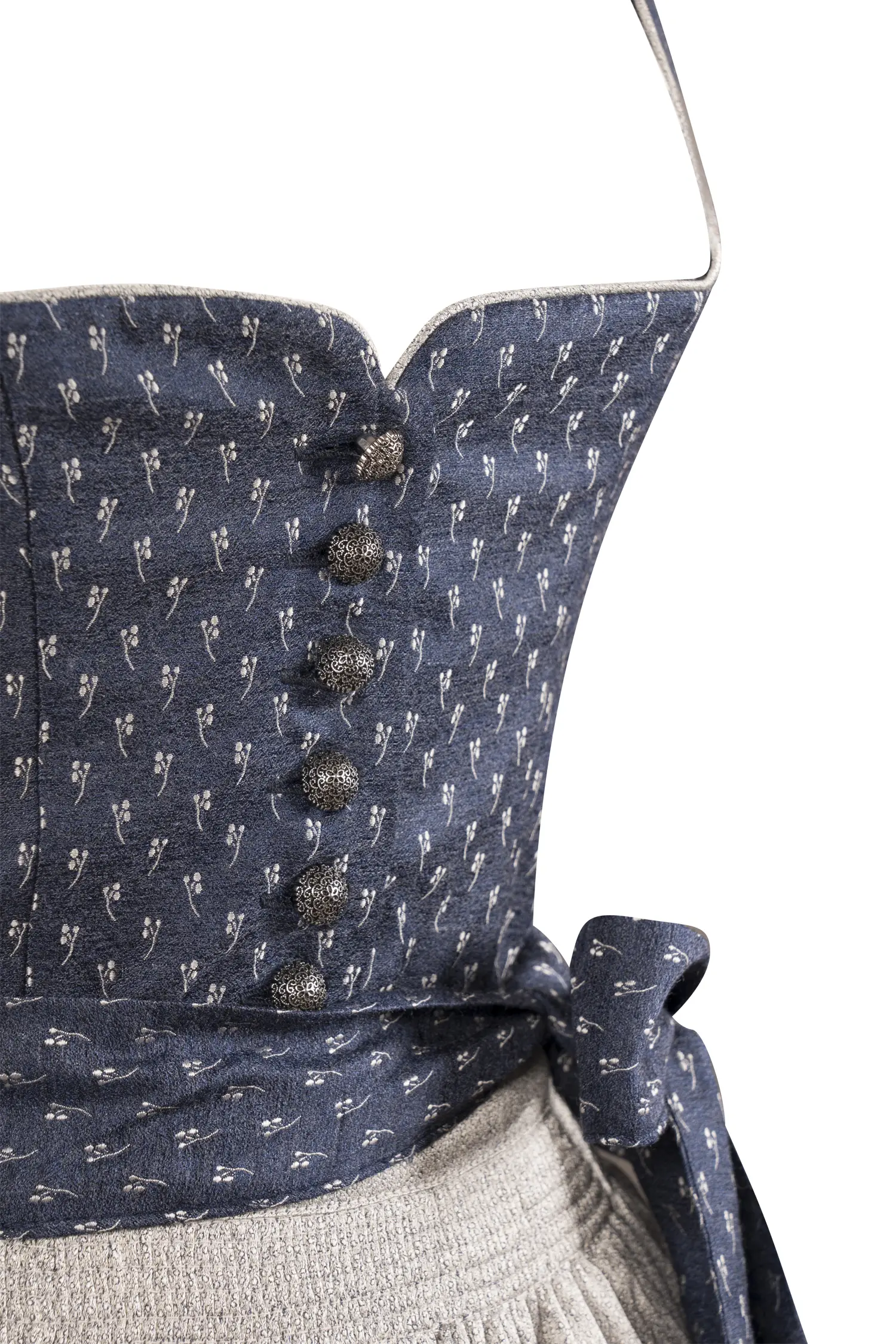 3098-0399-bl8-23-08-10-Di-Ho-01625 Dunkelblaues Dirndl von Sissi ey! - Detail Mieder