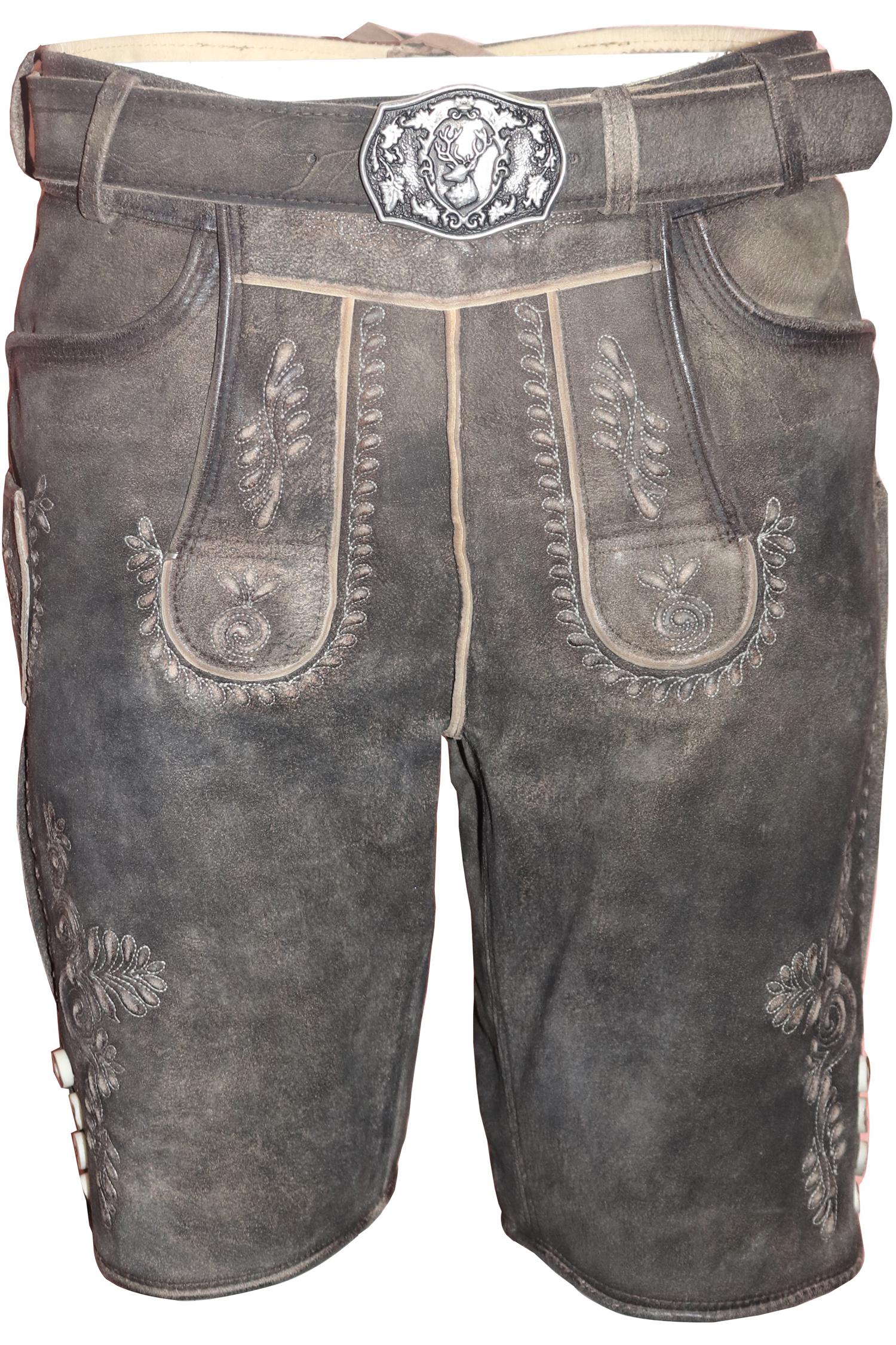 Lederhose Weimar in Grau von Gamsbock