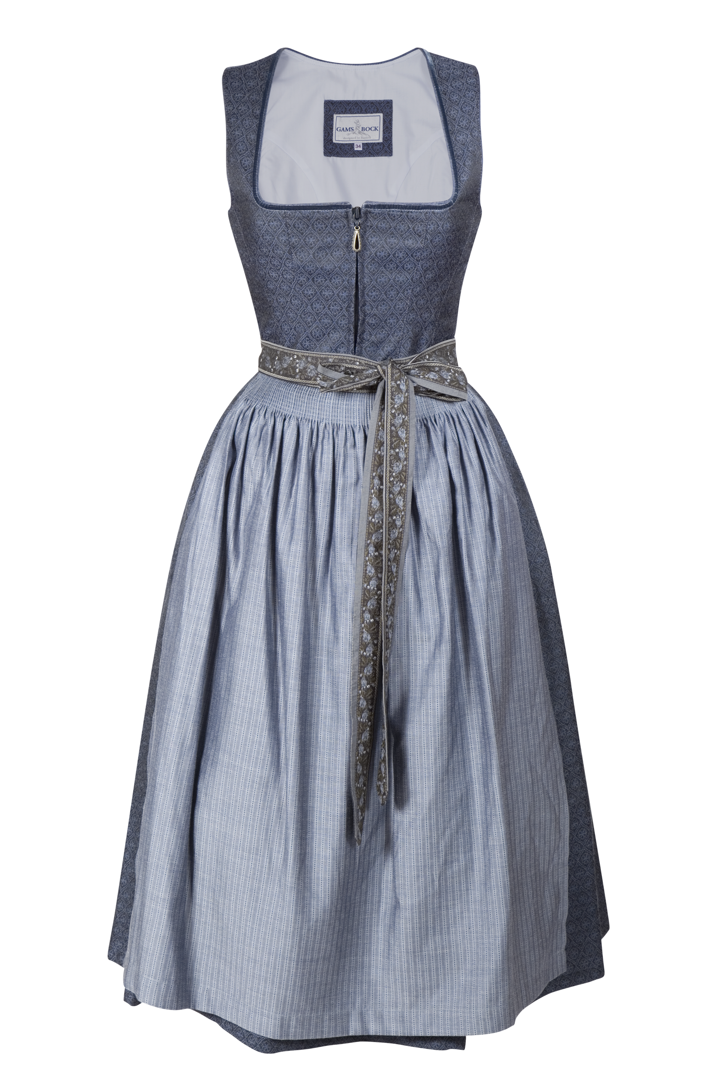 3043-0144-bl7-23-06f-0744 Elegantes Dirndl in dunkelblau
