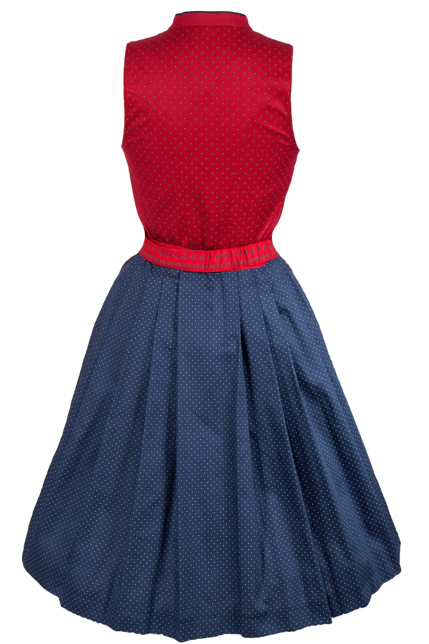 mini-dirndl-veronika-rot-hochgeschlossen-3081-0056-rt5-18-08b-9256-c Mini Dirndl Veronika leuchtrot hochgeschlossen hinten