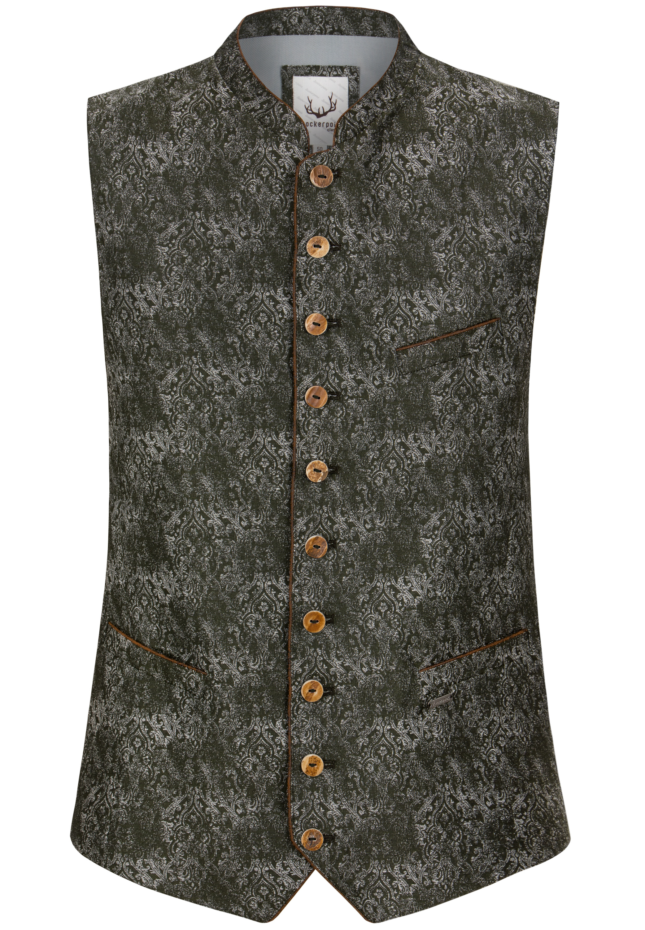 braun grüne trachtenherrenweste