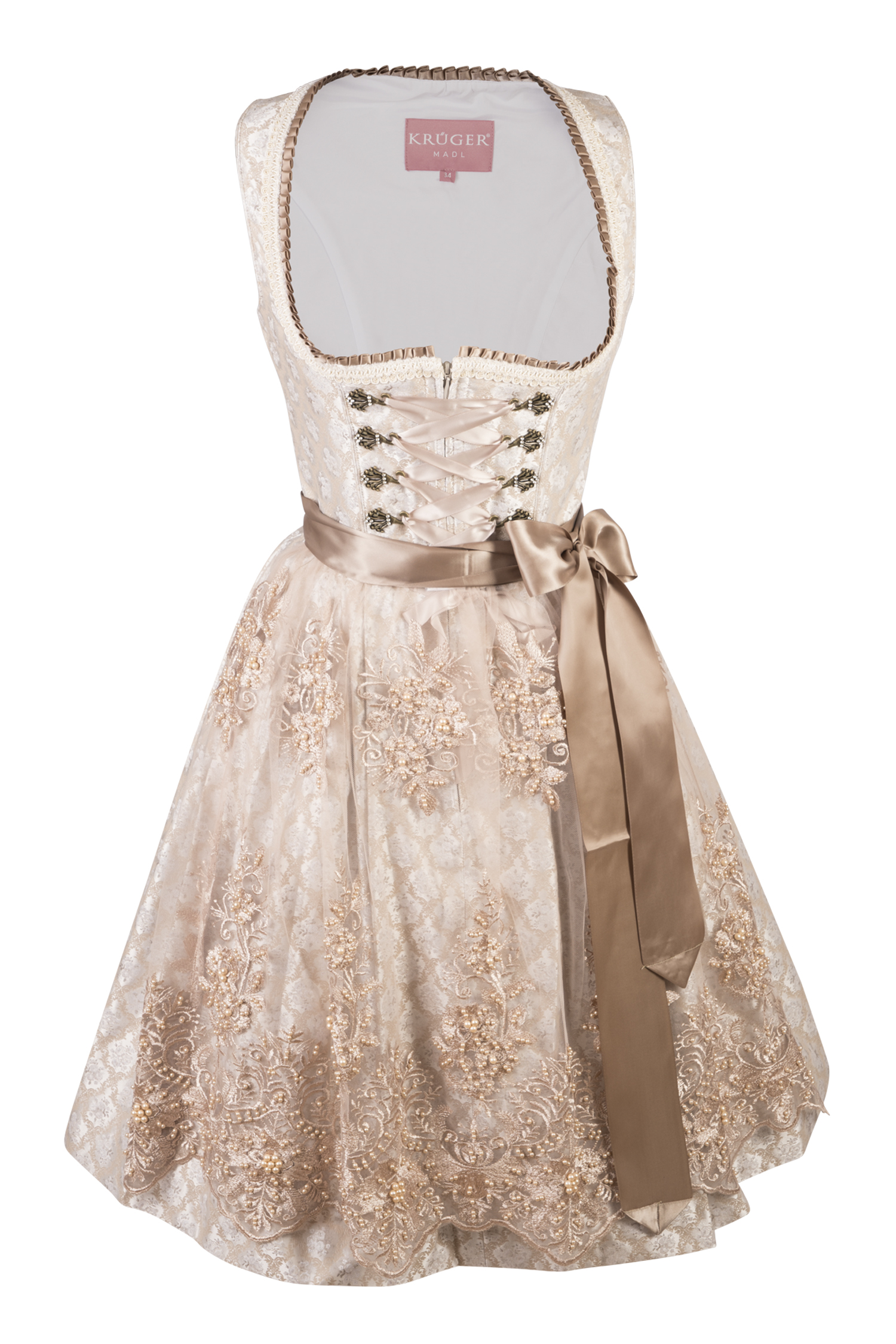 3067-1469-be3-23-08-1701897 Dirndl Marcy in champagner als Brautdirndl