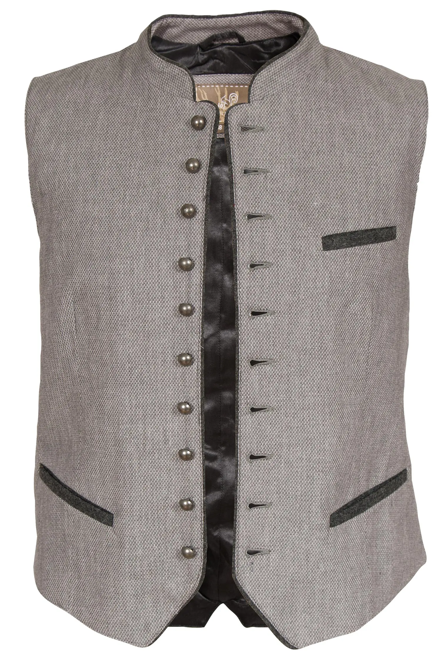 Trachtenweste Agan in grau aus Leinen 