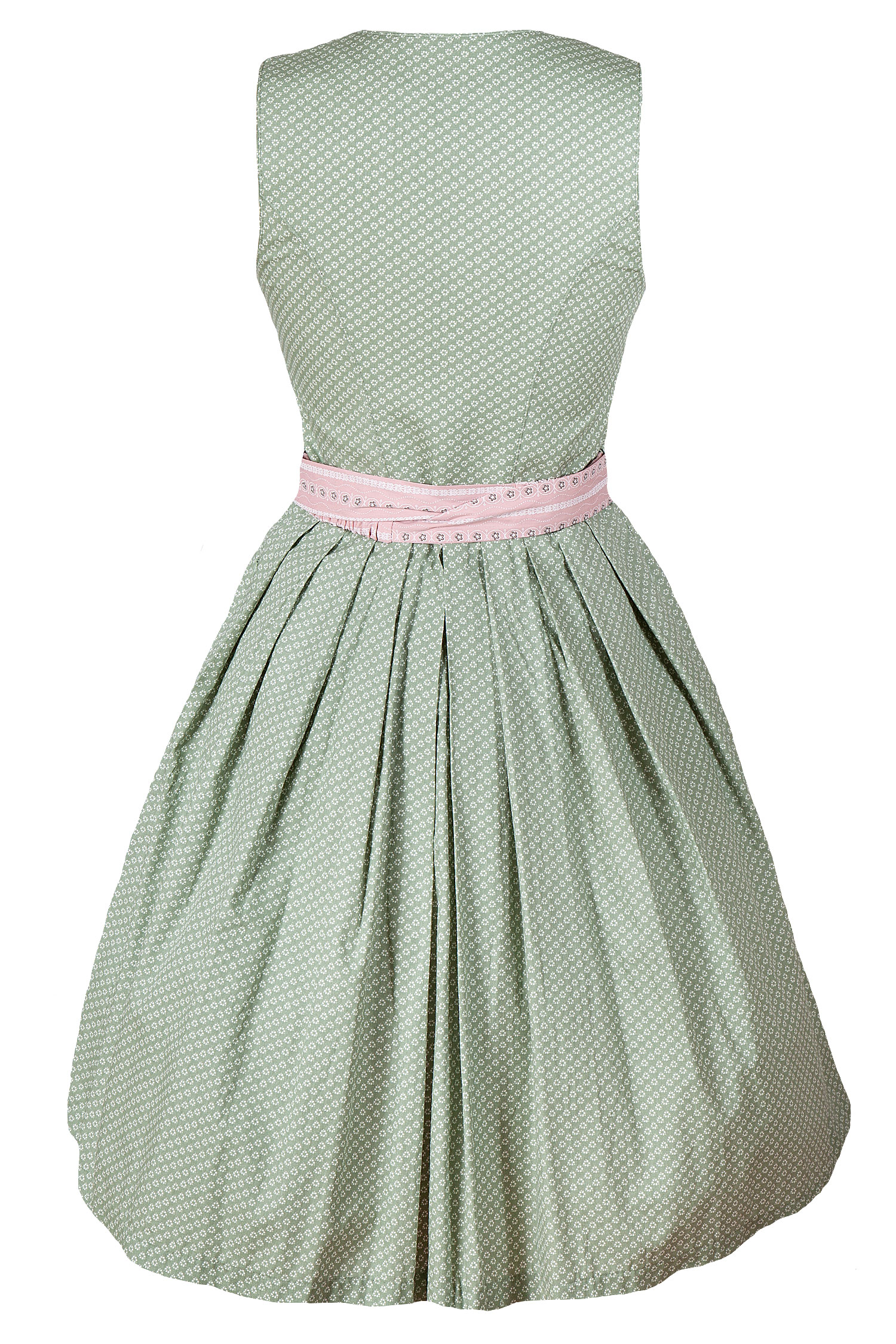 3081-0111-gn4-23-03e-5109d Junges Dirndl Selene im Retrostyle, hochgeschlossen - Rückansicht