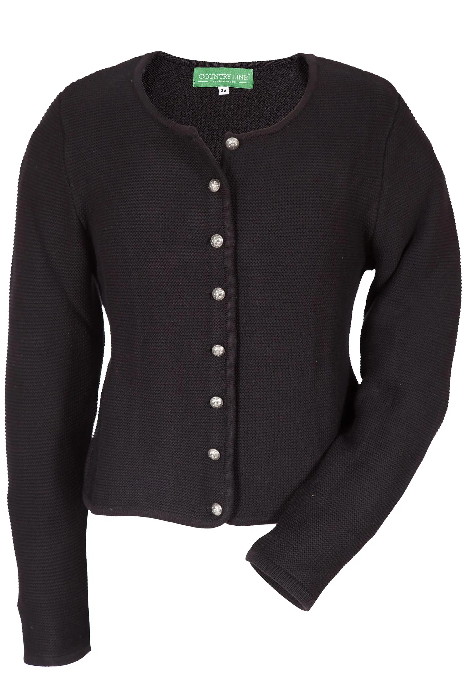 Trachten Strickjacke von Country Line in Schwarz Damen Trachten Strickjacke in schwarz
